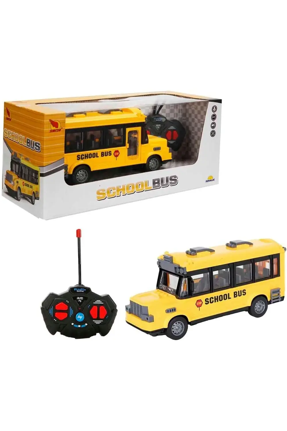 Suncon R/C Otobüs 1/30 Okul F/F Işıklı 27 mhz. 1178227