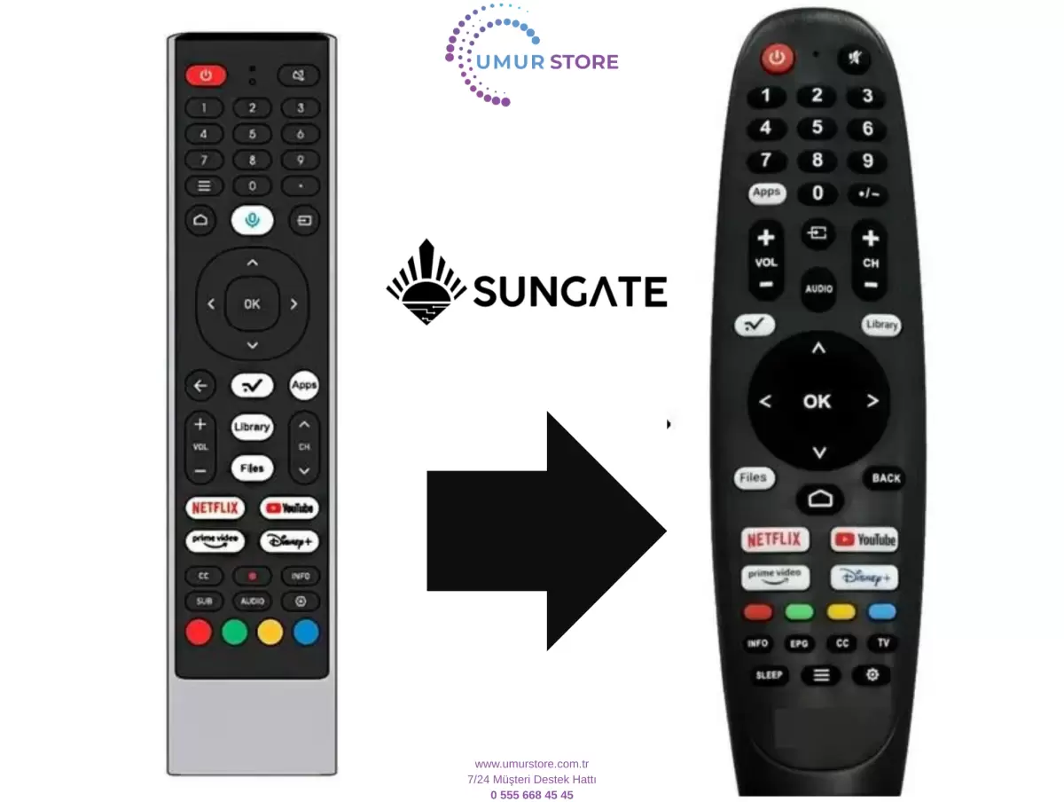 Sungate İle Uyumlu Hiking Smart Tv Kumandası Sungate İle Uyumlu Hiking Smart Tv Kumandası