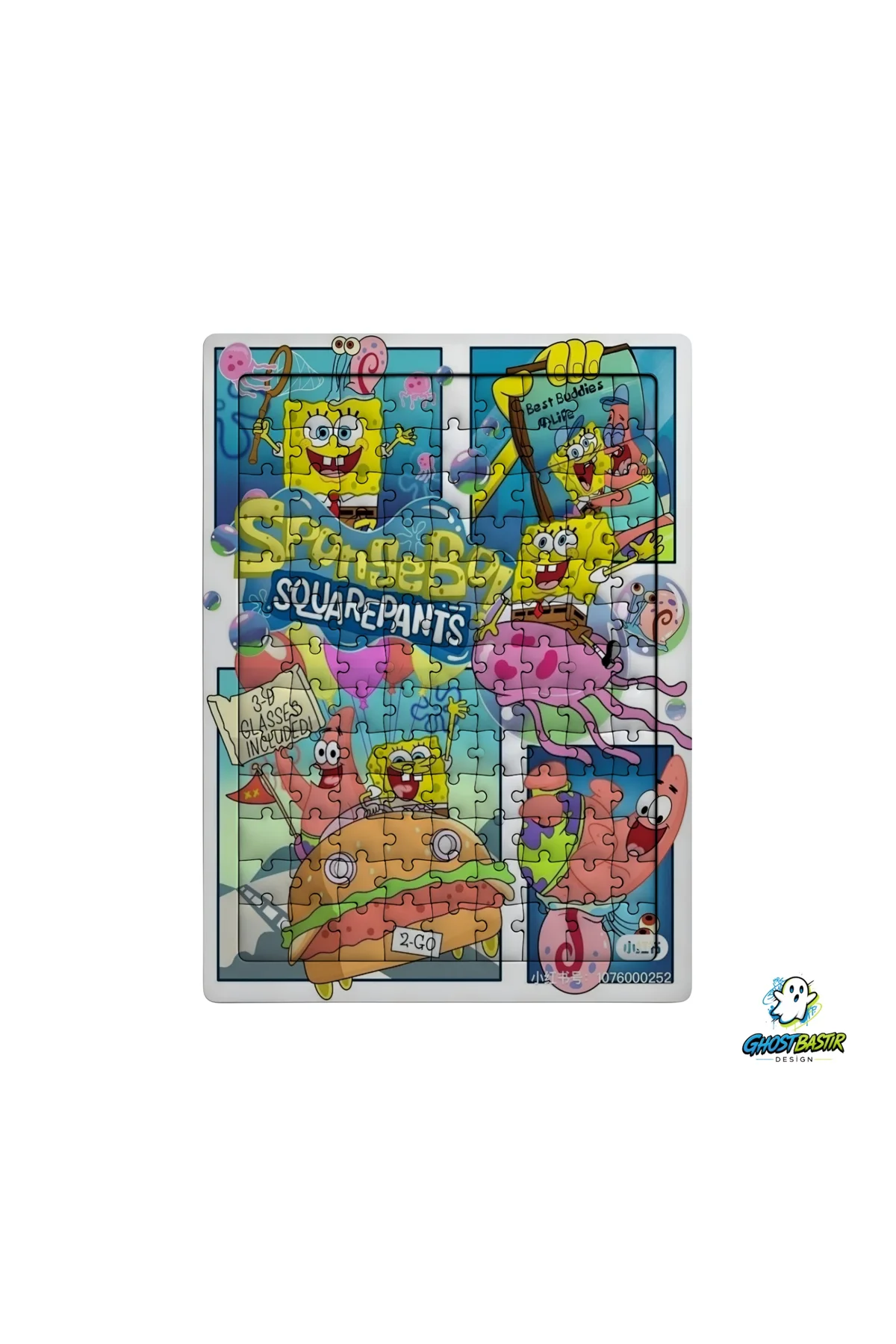 Sünger Bob 99 Parça Ayaklı Puzzle – Dekoratif Çocuk Yapbozu 0200