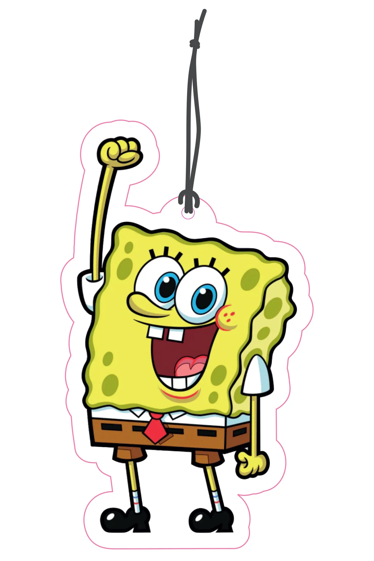 Sünger Bob Kare Şort Tasarımlı Dekoratif Oto Kokusu ve Oto Aksesu