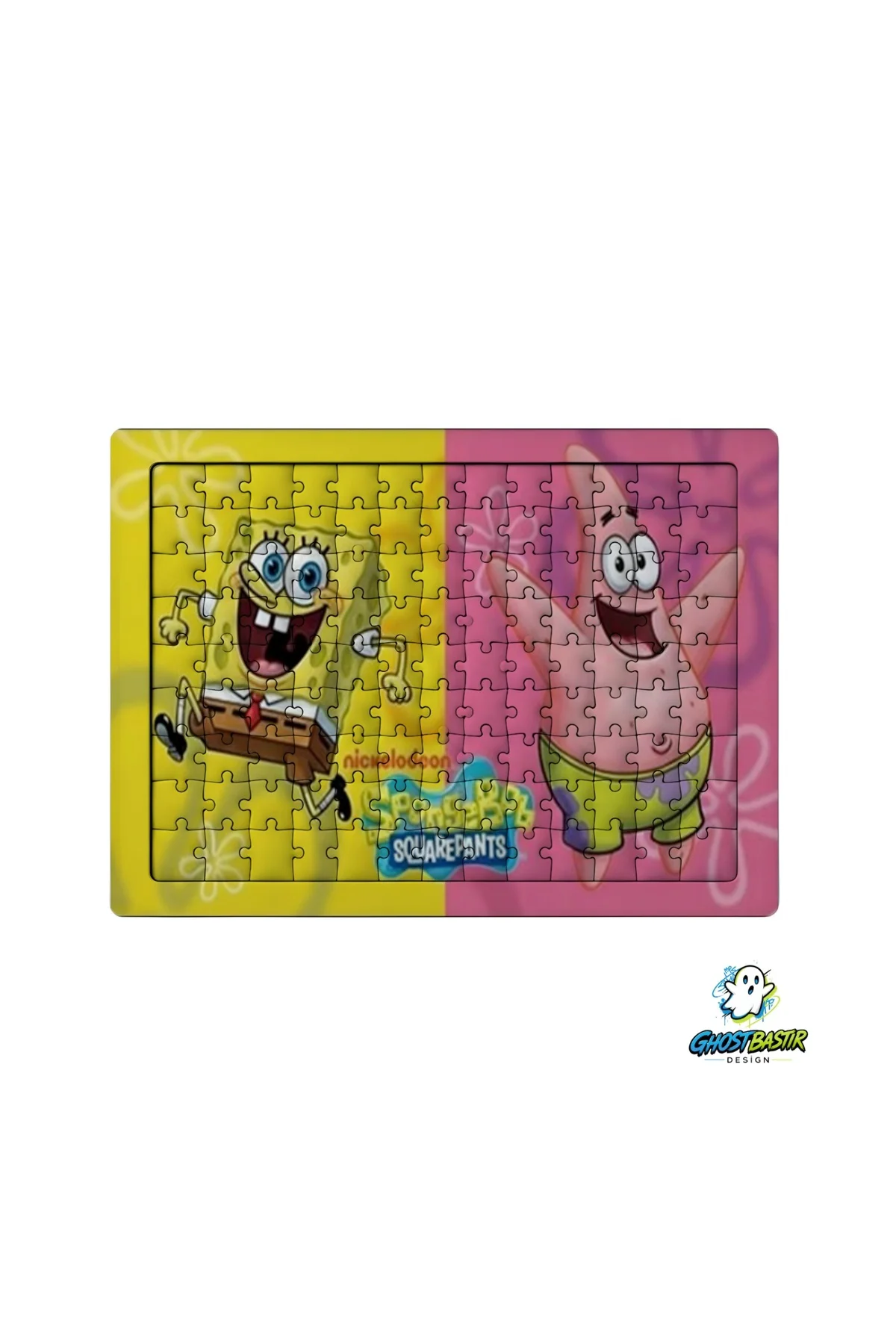Sünger Bob ve Patrick 99 Parça Ayaklı Puzzle – Dekoratif Çocuk Yapbozu 0201