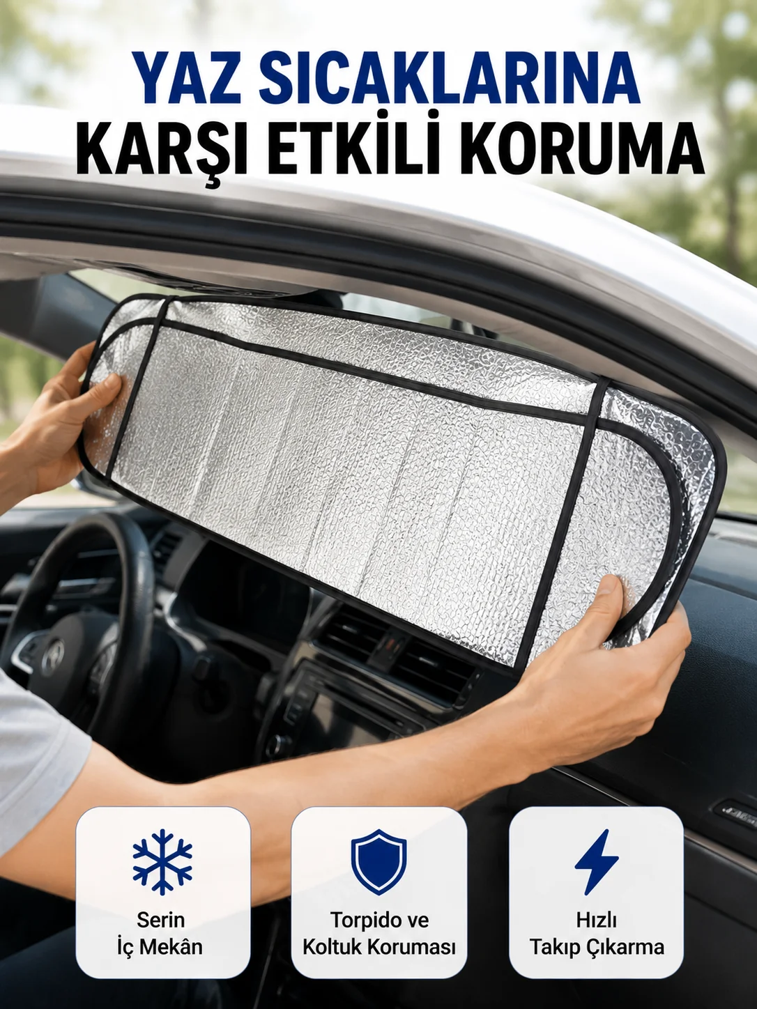 Sünger İzolasyonlu Katlanabilir Güneşlik Sünger İzolasyonlu Katlanabilir Güneşlik