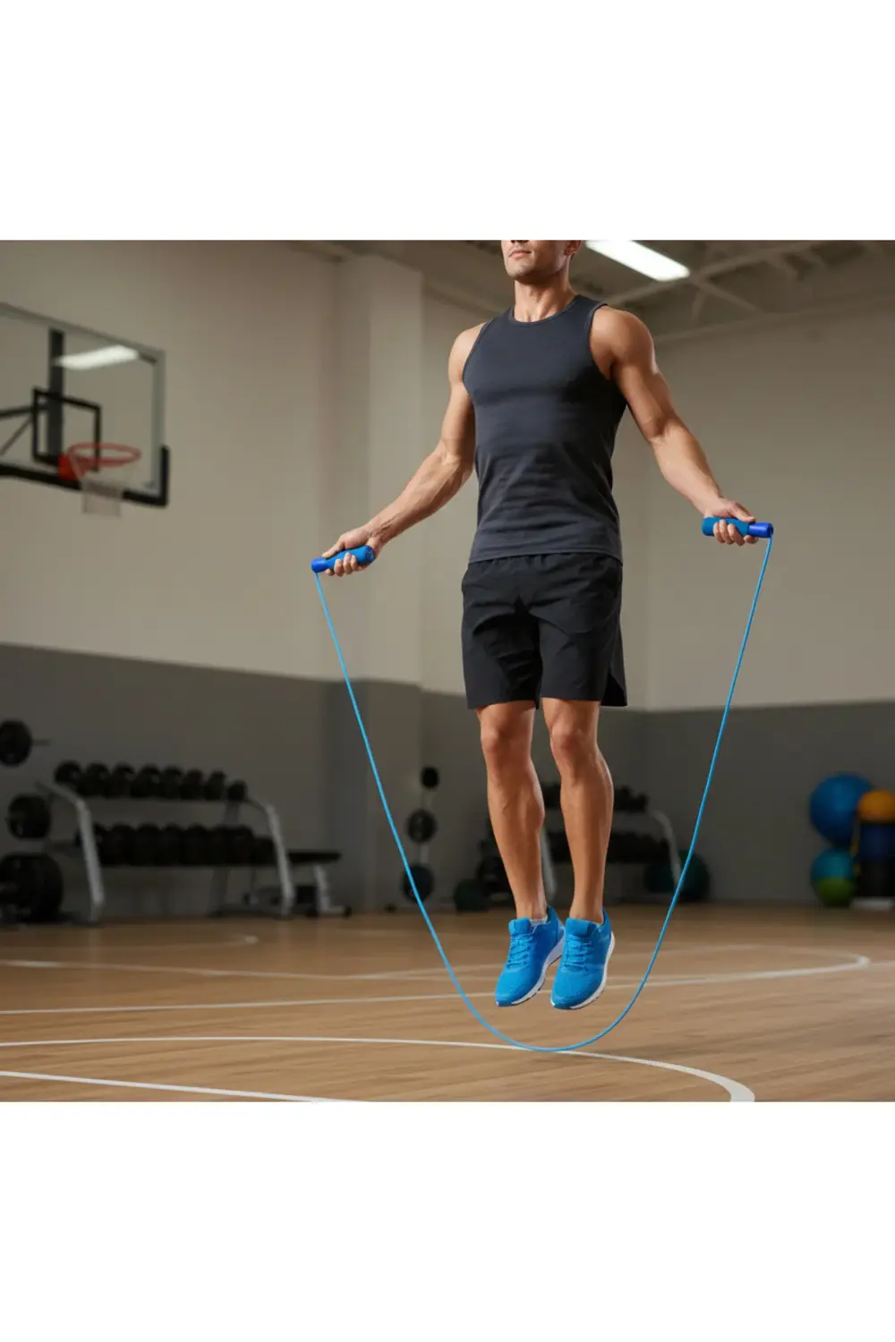 Sünger Saplı Atlama İpi - Fitness - Crossfit- Rope - Jump - Body