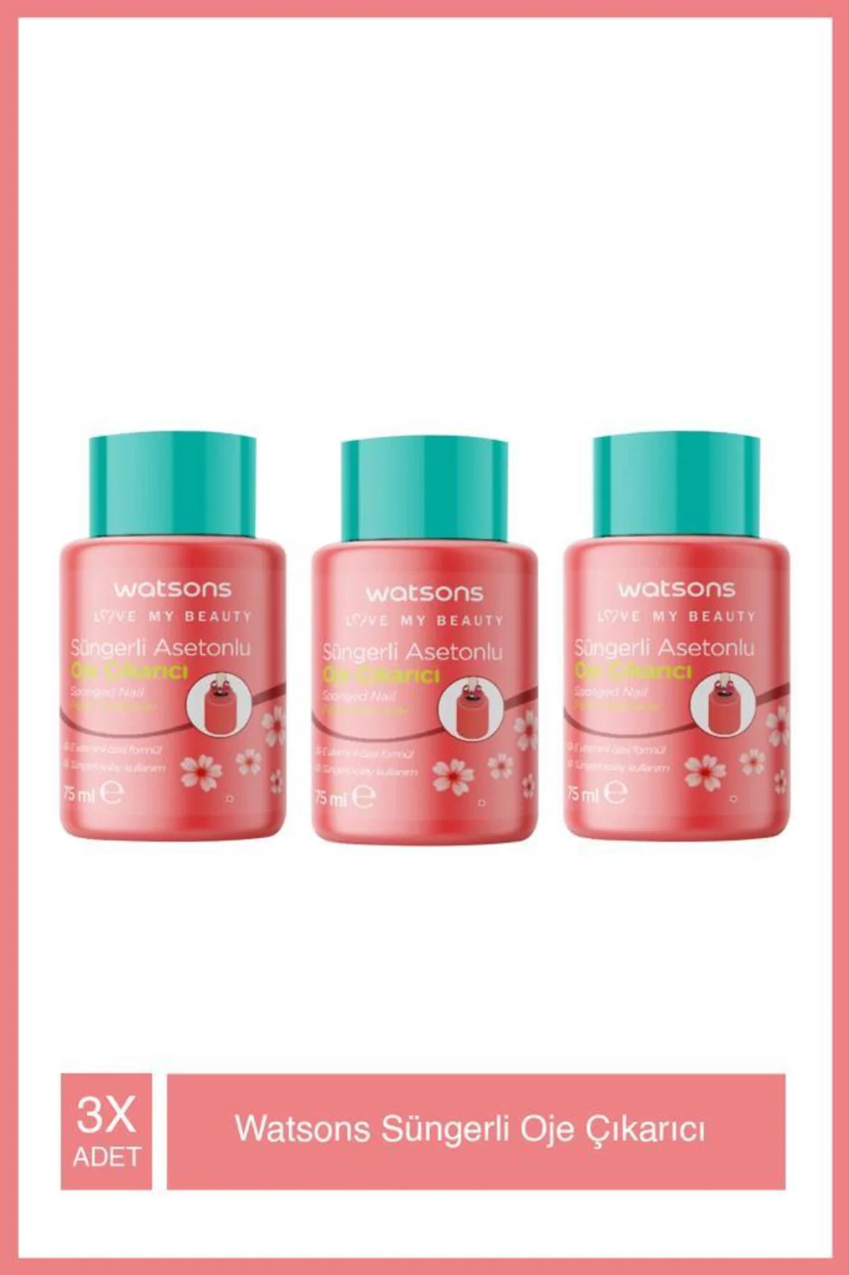 Süngerli Oje Çıkarıcı 75 Ml X3 Adet