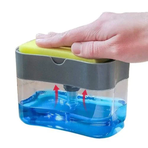 Süngerli Pompalı Sıvı Sabunluk 380 ml Kapasiteli