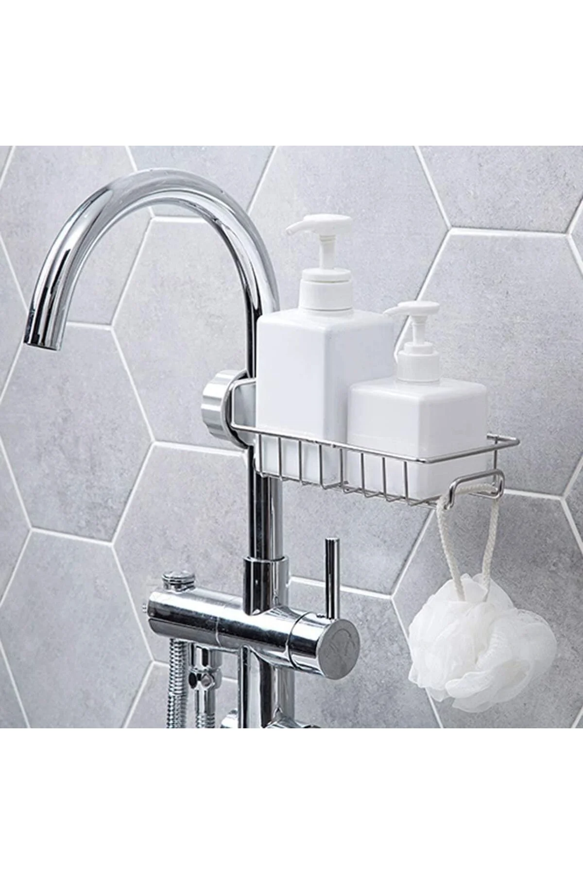 Süngerlik Musluk Organizer Lavabo İçi Sünger Tutucu Mutfak Banyo 