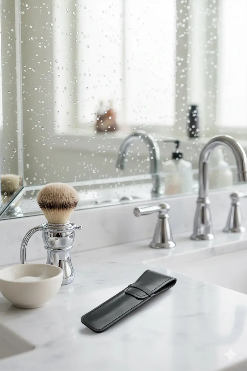 Suni Deri Siyah Ustura Kılıfı – 17cm Ustura Seyahat Taşıma Kılıfı