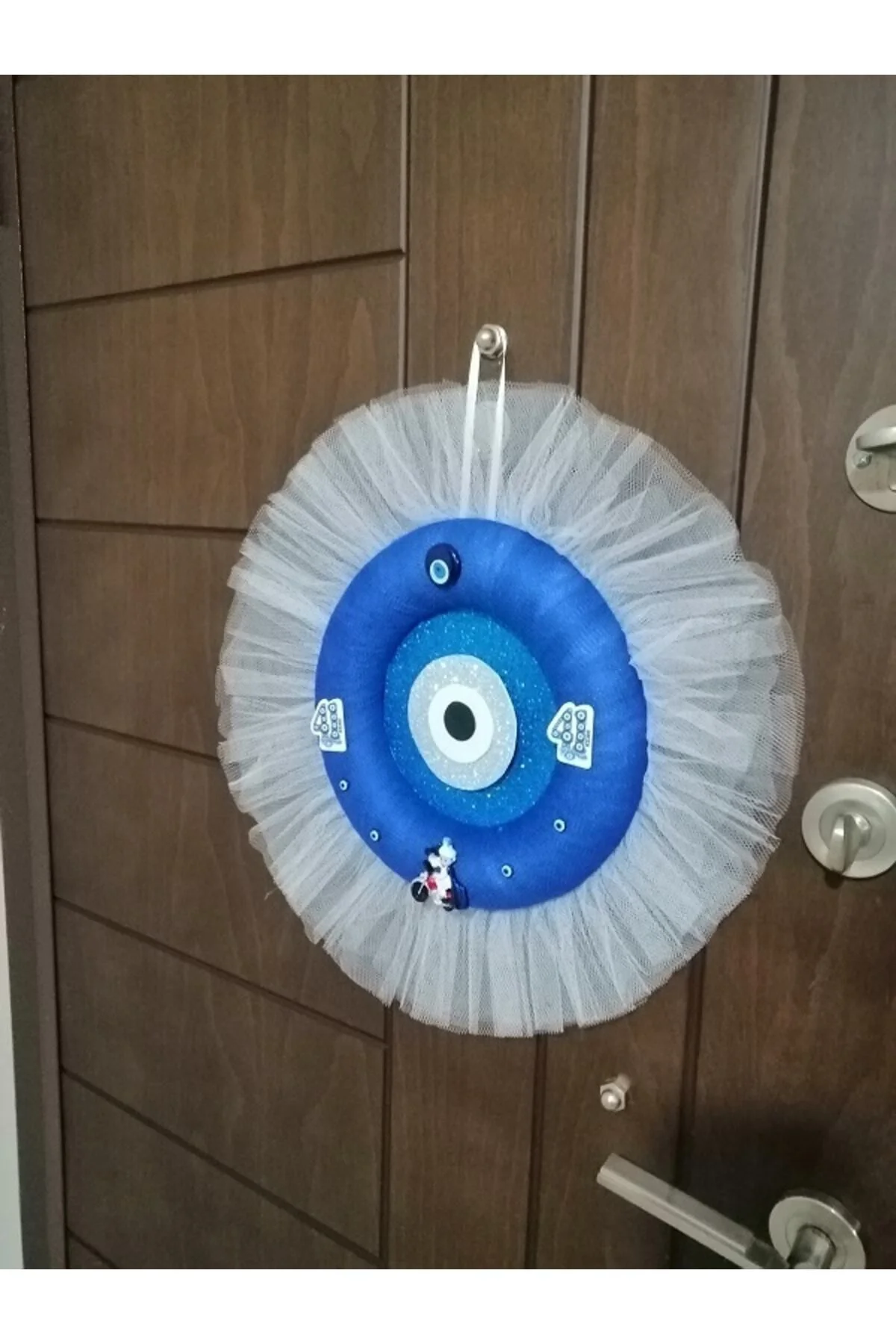 Sünnet Kapı Süsü Beyaz Tüllü,gri Içli Snk7