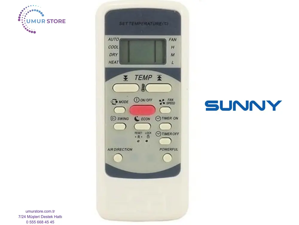 Sunny PRT 9 12 Portatif Klima Kumandası