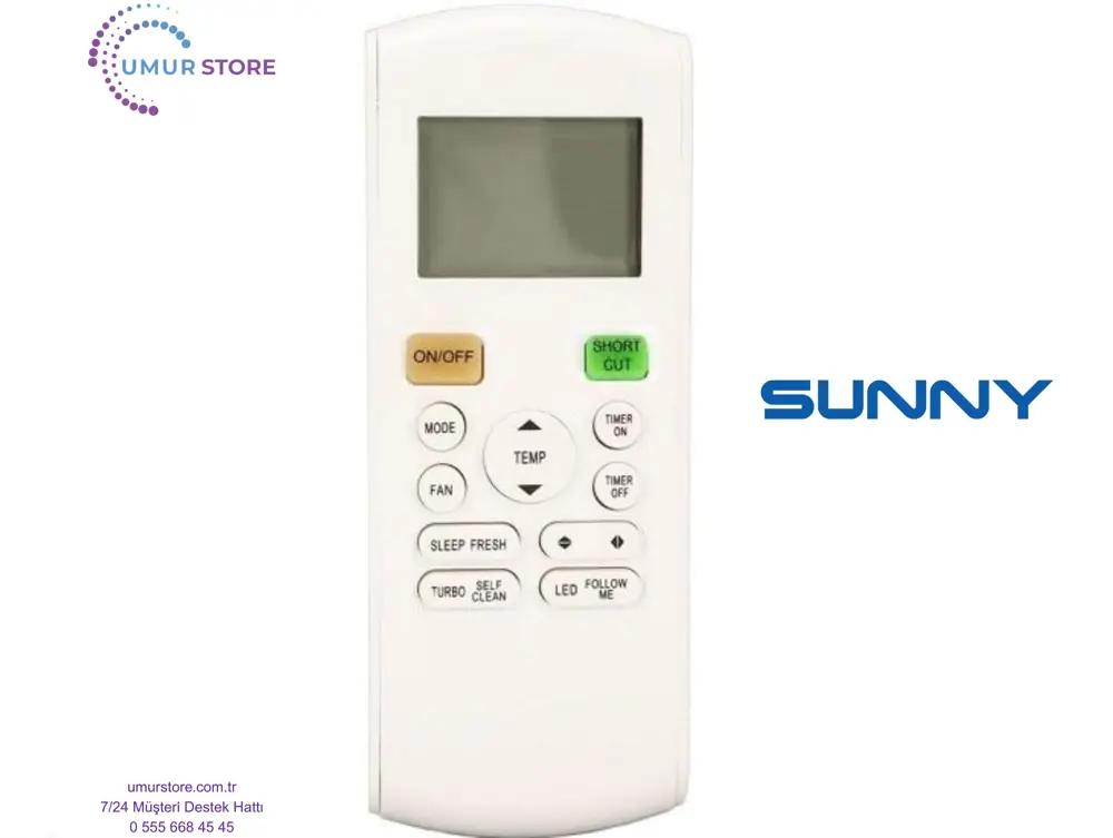Sunny RG51J/E Uyumlu Klima Kumandası Sunny RG51J/E Uyumlu Klima Kumandası