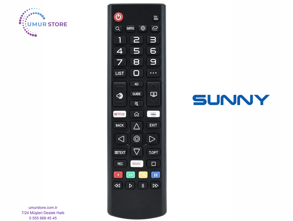 Sunny SN50FMN252 Webos Smart Televizyon Kumandası-Mikrofonsuz