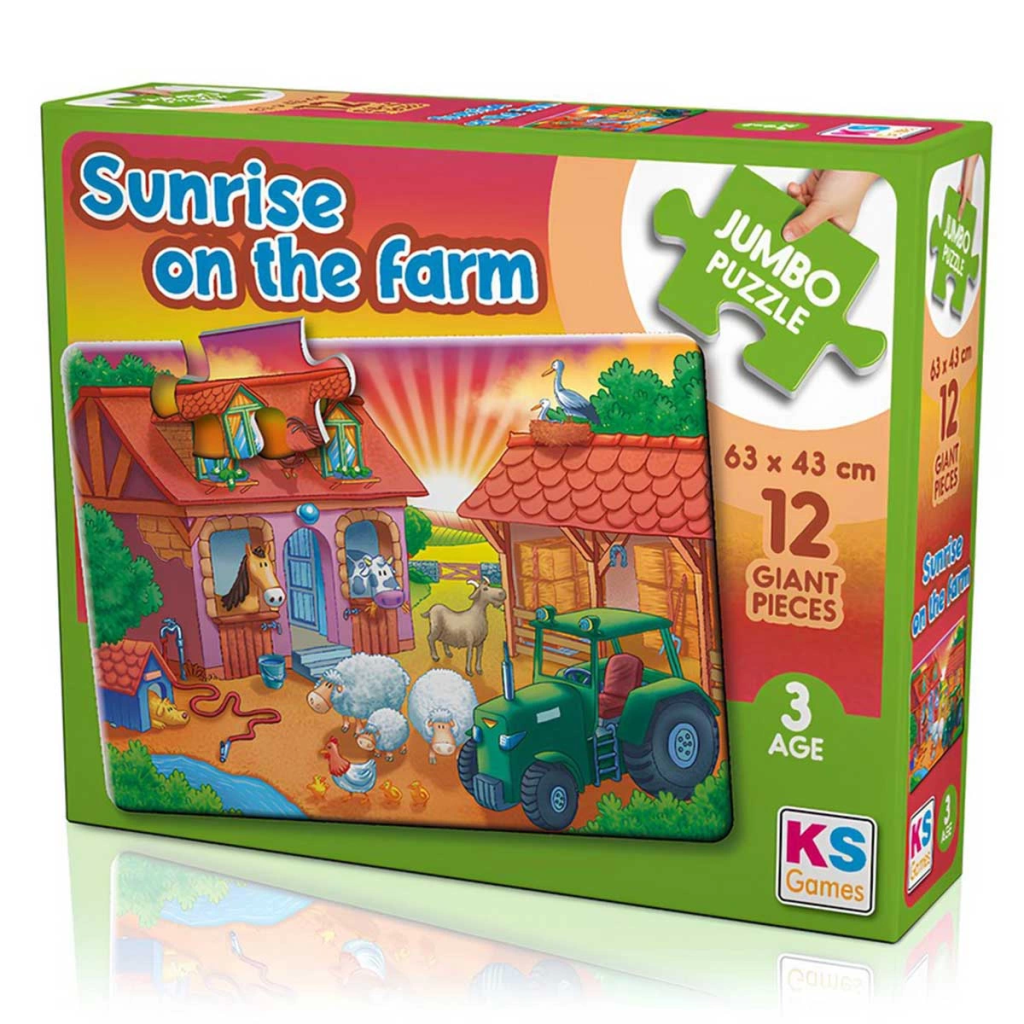 Sunrise On The Farm 12 Parça Puzzle Sunrise On The Farm 12 Parça Puzzle