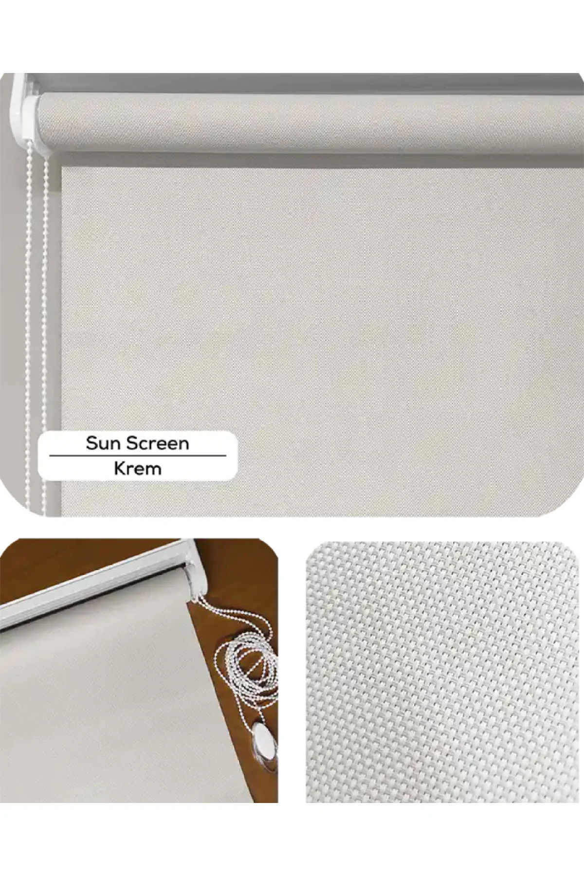 SunScreen Modern Lüks (UV) Stor Perde, Alüminyum Kasalı Yüksek Kaliteli / Krem SCREENQZ/009W SunScreen Modern Lüks (UV) Stor Perde, Alüminyum Kasalı Yüksek Kaliteli / Krem SCREENQZ/009W