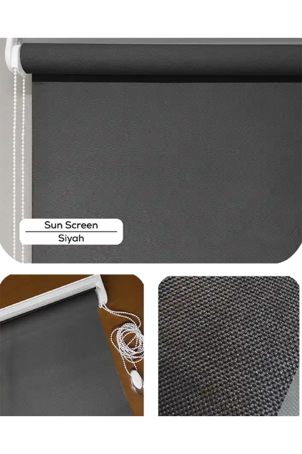 SunScreen Modern Lüks (UV) Stor Perde, Alüminyum Kasalı Yüksek Kaliteli / Siyah PSCREENS/004W SunScreen Modern Lüks (UV) Stor Perde, Alüminyum Kasalı Yüksek Kaliteli / Siyah PSCREENS/004W
