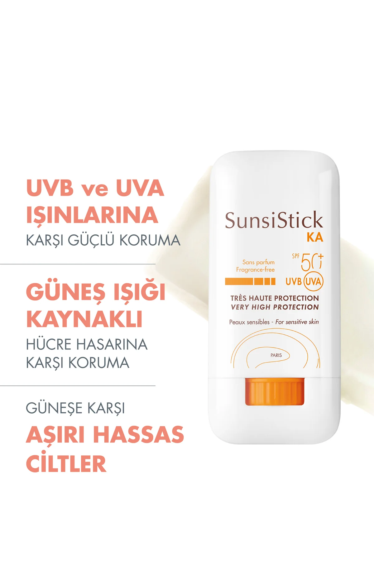 SunsiStick KA SPF 50+ Aşırı Hassas Bölgeler İçin Güneşten Koruyucu Stick 20 gr - Görsel 2