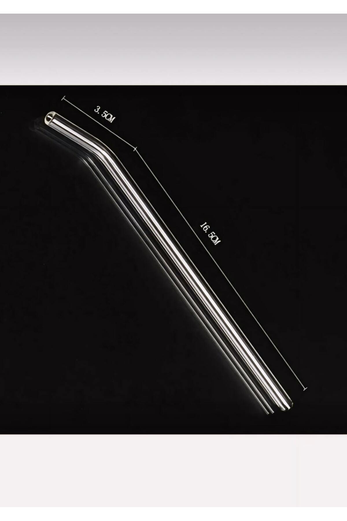 Sunum Bardağı Pipeti Şık Tasarım Modern Cam Pipet 6 Adet AXE11A-1