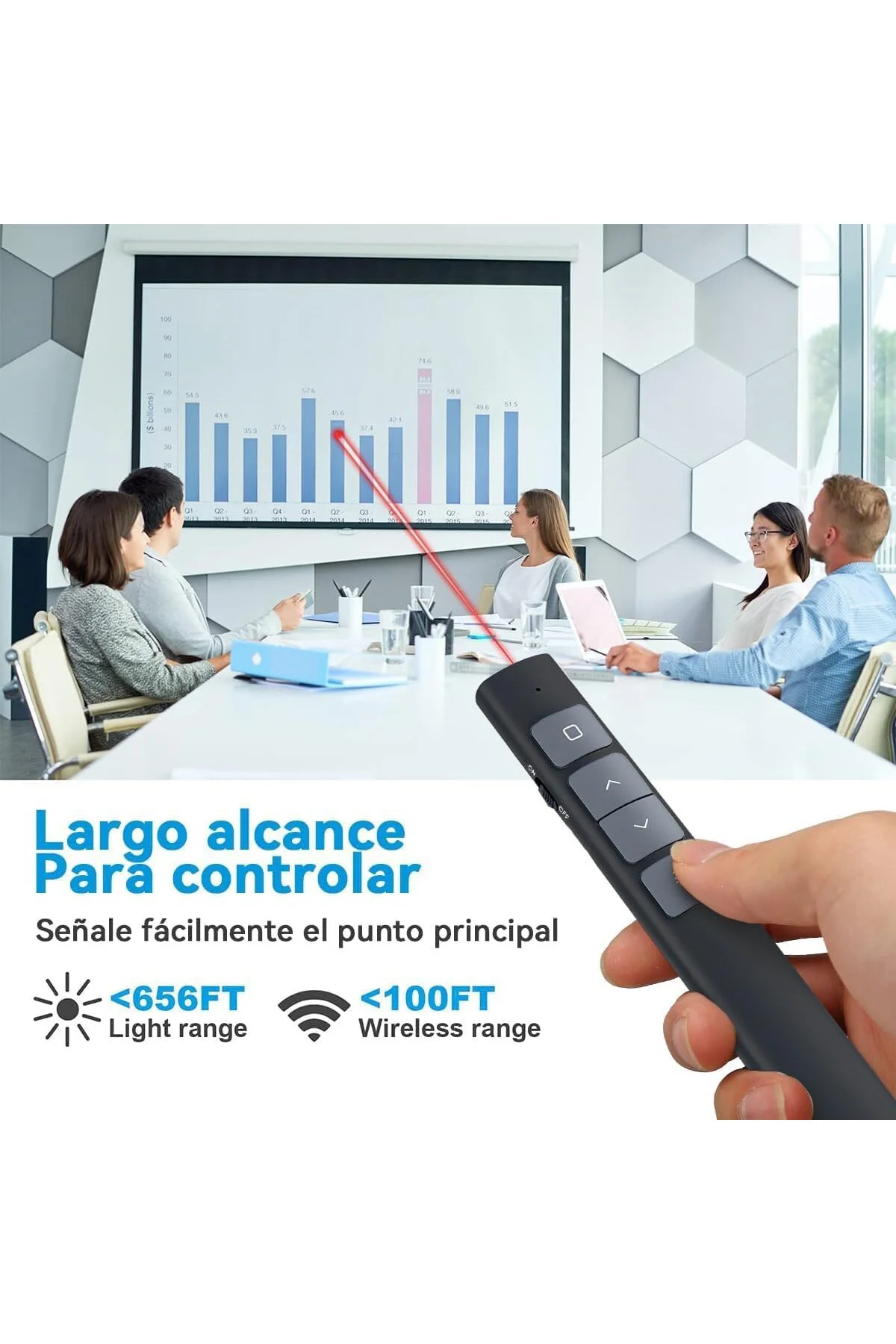 Sunum Kumandası Laser Pointer Kablosuz Lazer Sunum Kalemi Tak Çal
