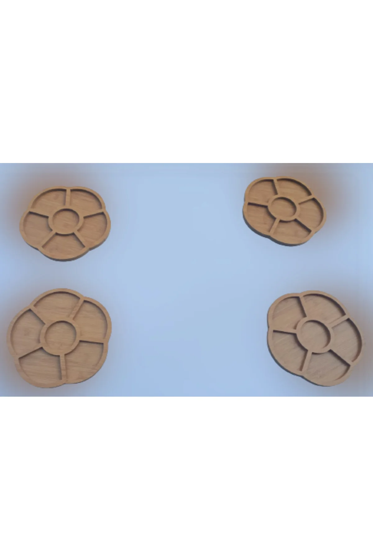 Sunum Tabak 12234 Papatya Model Ahşap Mdf Lam 5 Göz 4 Adet El Yapım Sunum Tabak 12234 Papatya Model Ahşap Mdf Lam 5 Göz 4 Adet El Yapım - Görsel 7