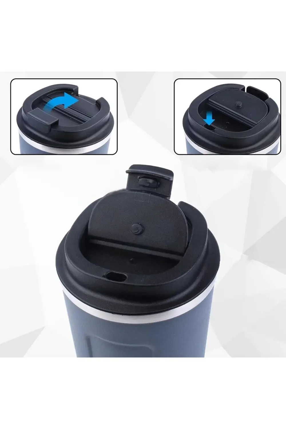 Sunup Paslanmaz Çelik 380 Ml Vakumlu Kapaklı Termos Kupa