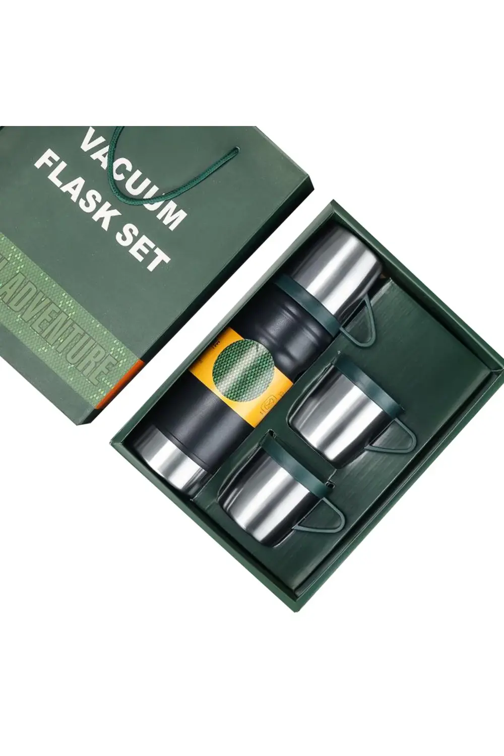 SUNUP SN-22234 PASLANMAZ ÇELİK 680 ML VAKUMLU TERMOS SETİ