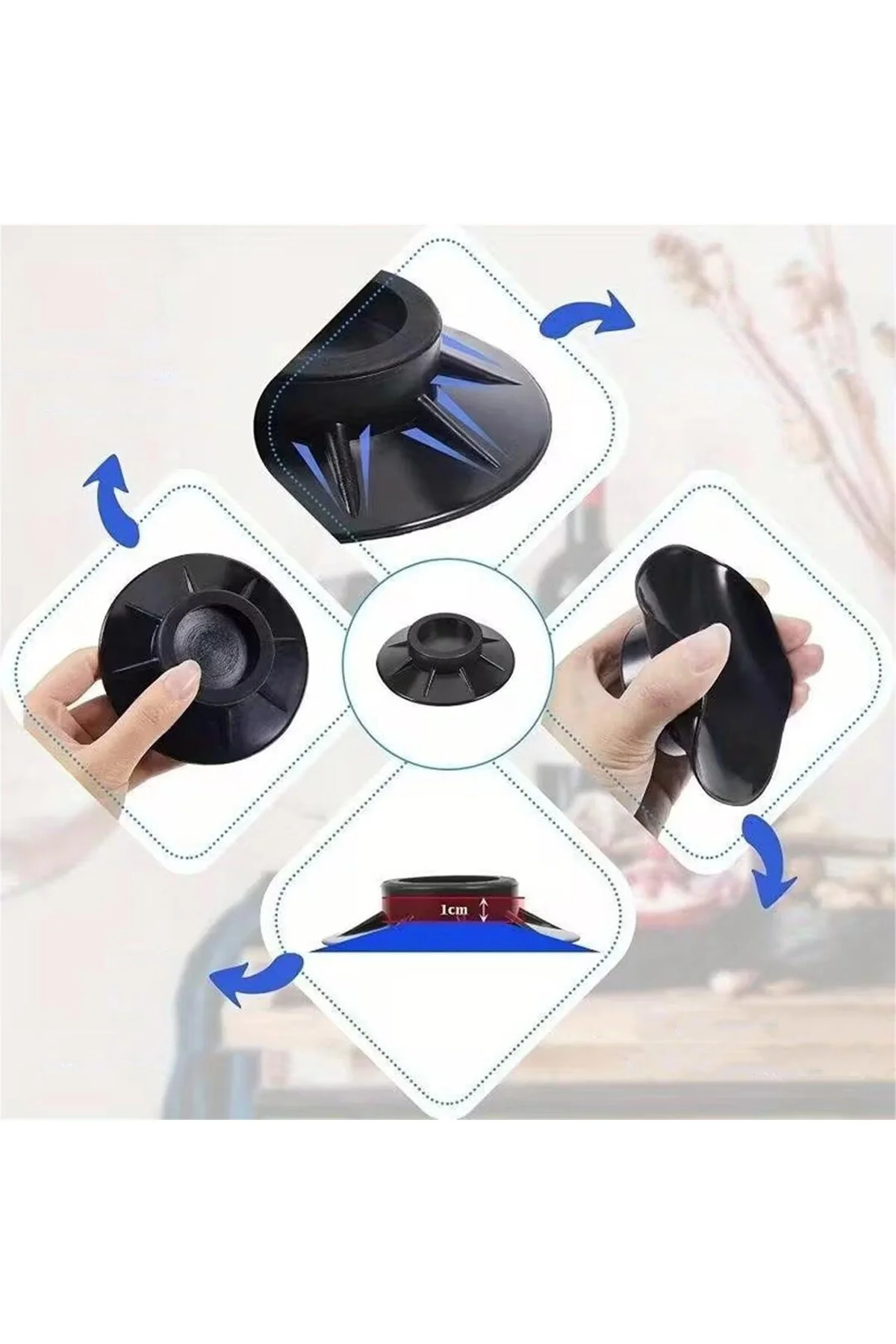 Sunup SN-28660 Çamaşır Makinesi Tabanlık Stoper Titreşim Engelleyici Kauçuk Ped Sunup SN-28660 Çamaşır Makinesi Tabanlık Stoper Titreşim Engelleyici Kauçuk Ped