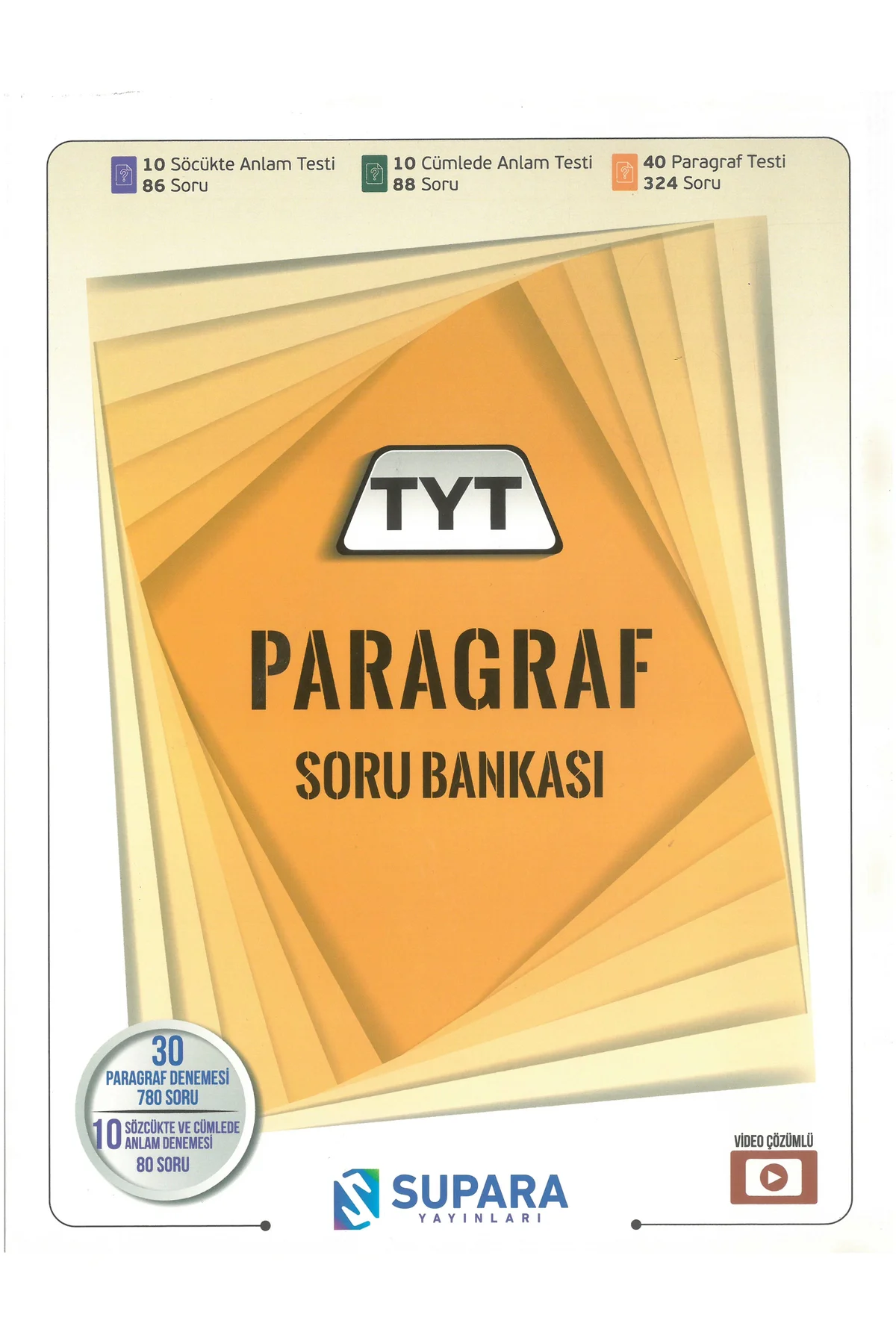 Supara YKS TYT Paragraf Soru Bankası Video Çözümlü Supara Yayınları