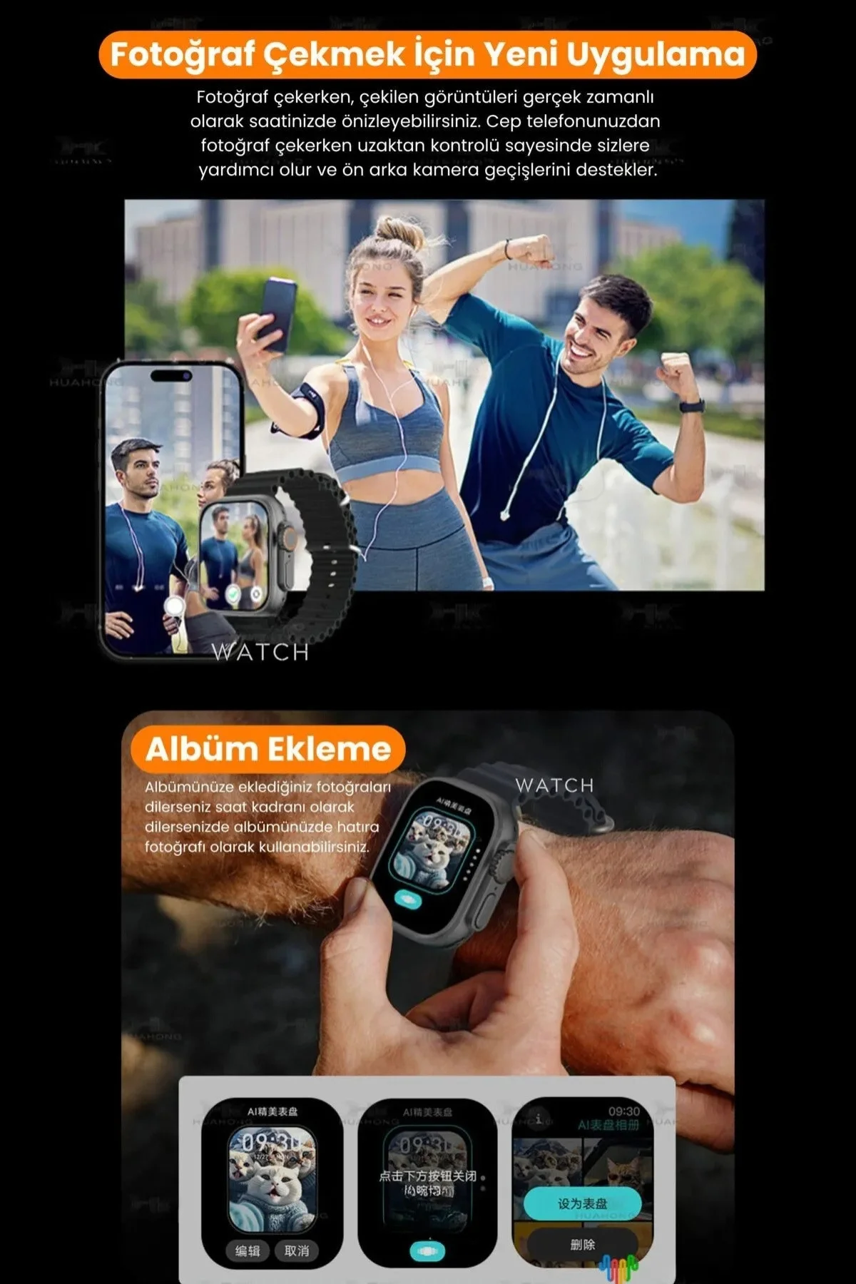 Süper AMOLED Ekranlı, Yapay Zeka Destekli, Nabız ve Uyku Takip Özellikli Akıllı Saat