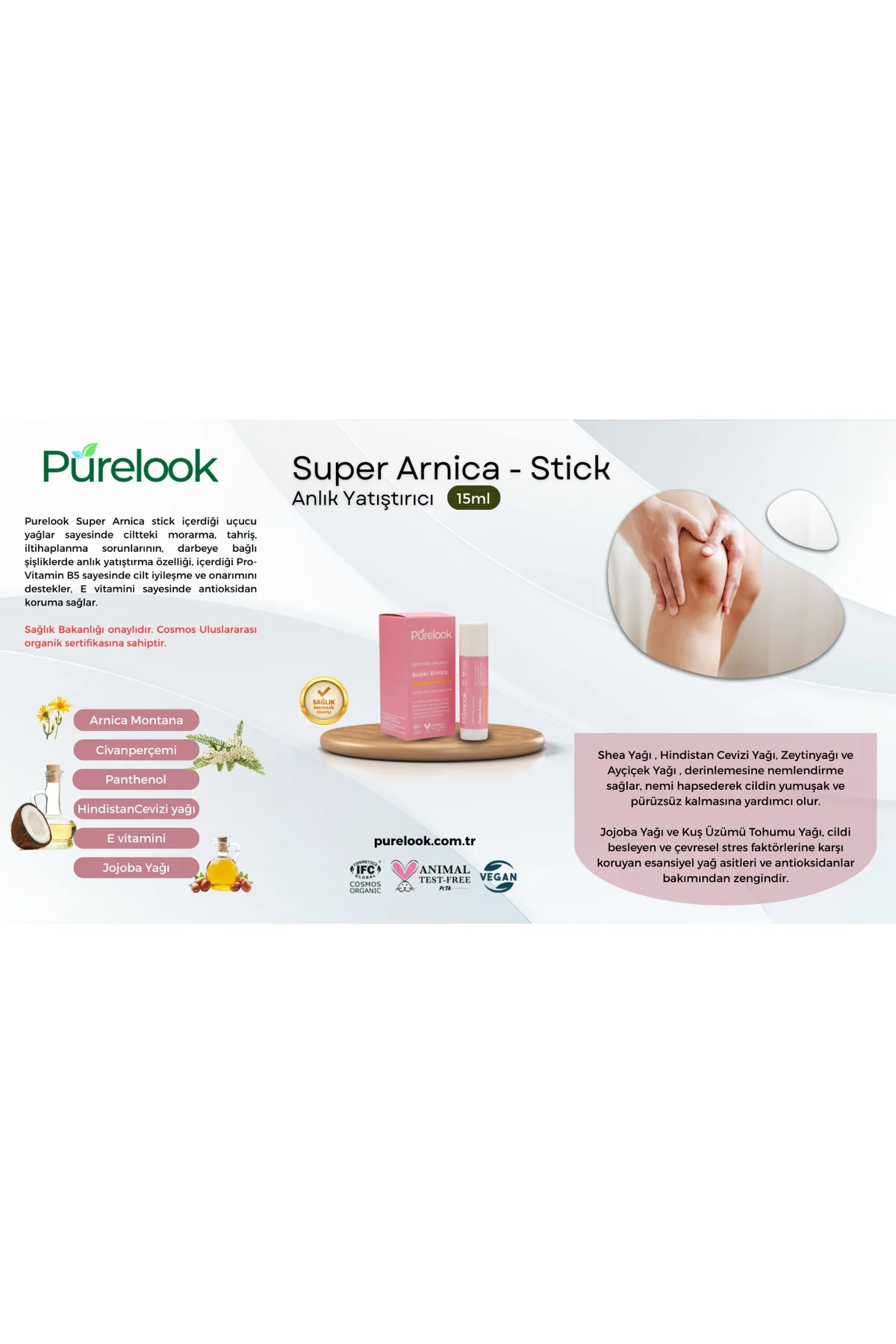 Süper Arnica Stick 15 ml (DARBE-MORLUKLARA KARŞI ANLIK YATIŞTIRIC