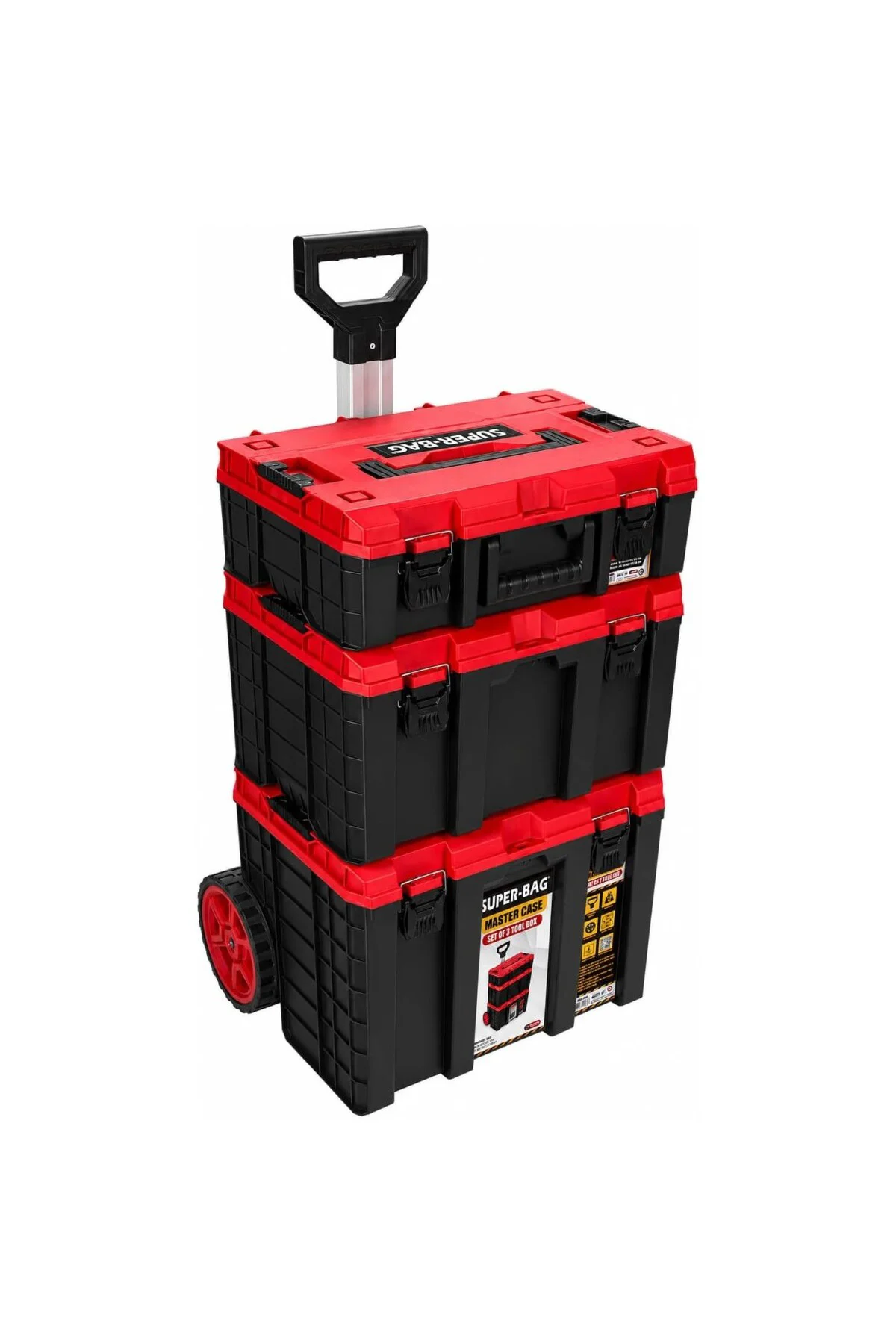 Super-Bag S-M-L Master Case 3'lü Set Tekerlekli Alet Taşıma Çanta