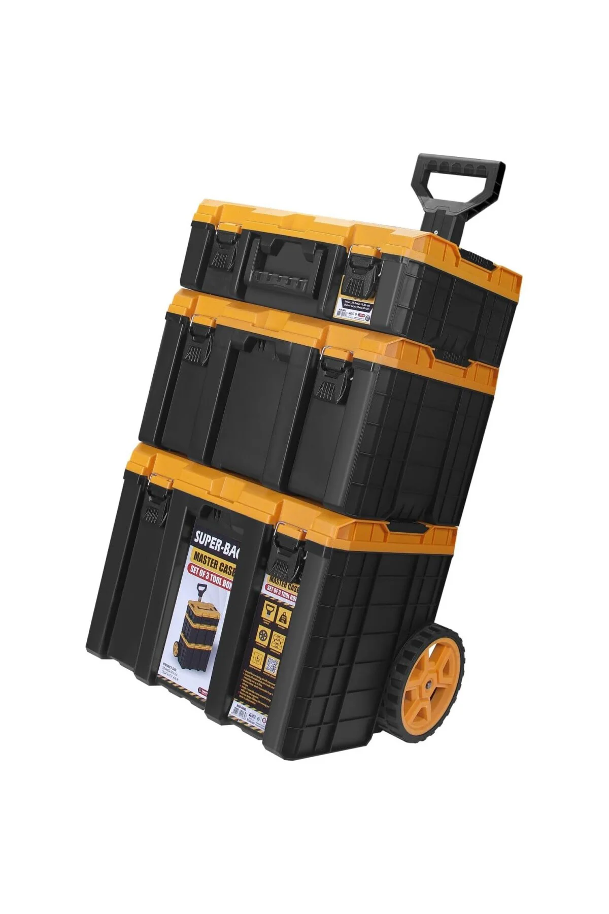 Super-Bag S-M-L Master Case 3'lü Set Tekerlekli Alet Taşıma Çanta