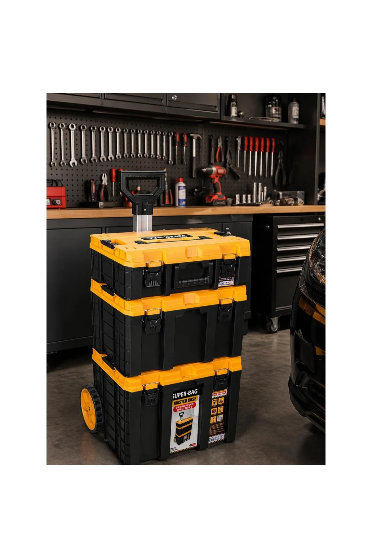 Super-Bag S-M-L Master Case 3'lü Set Tekerlekli Alet Taşıma Çanta