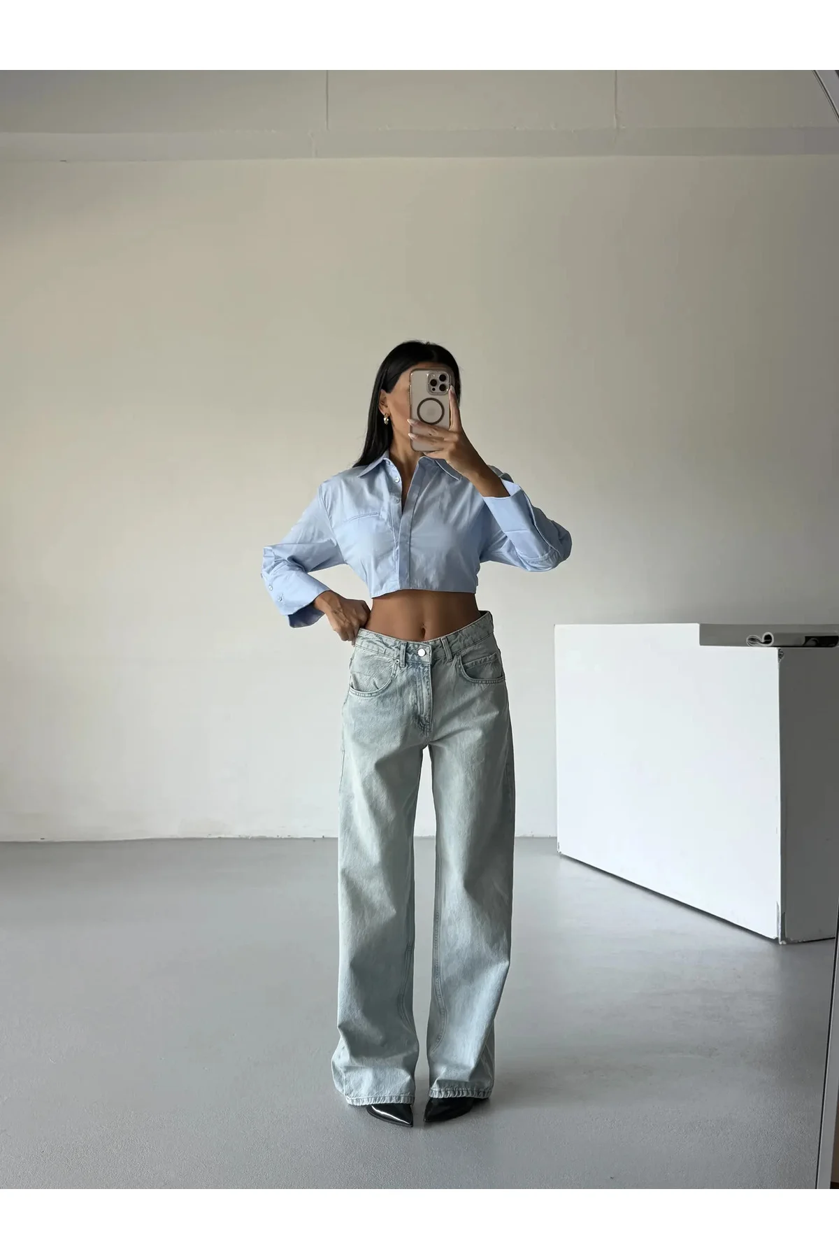 Süper Baggy Yıkamalı Bol Kesim Jean