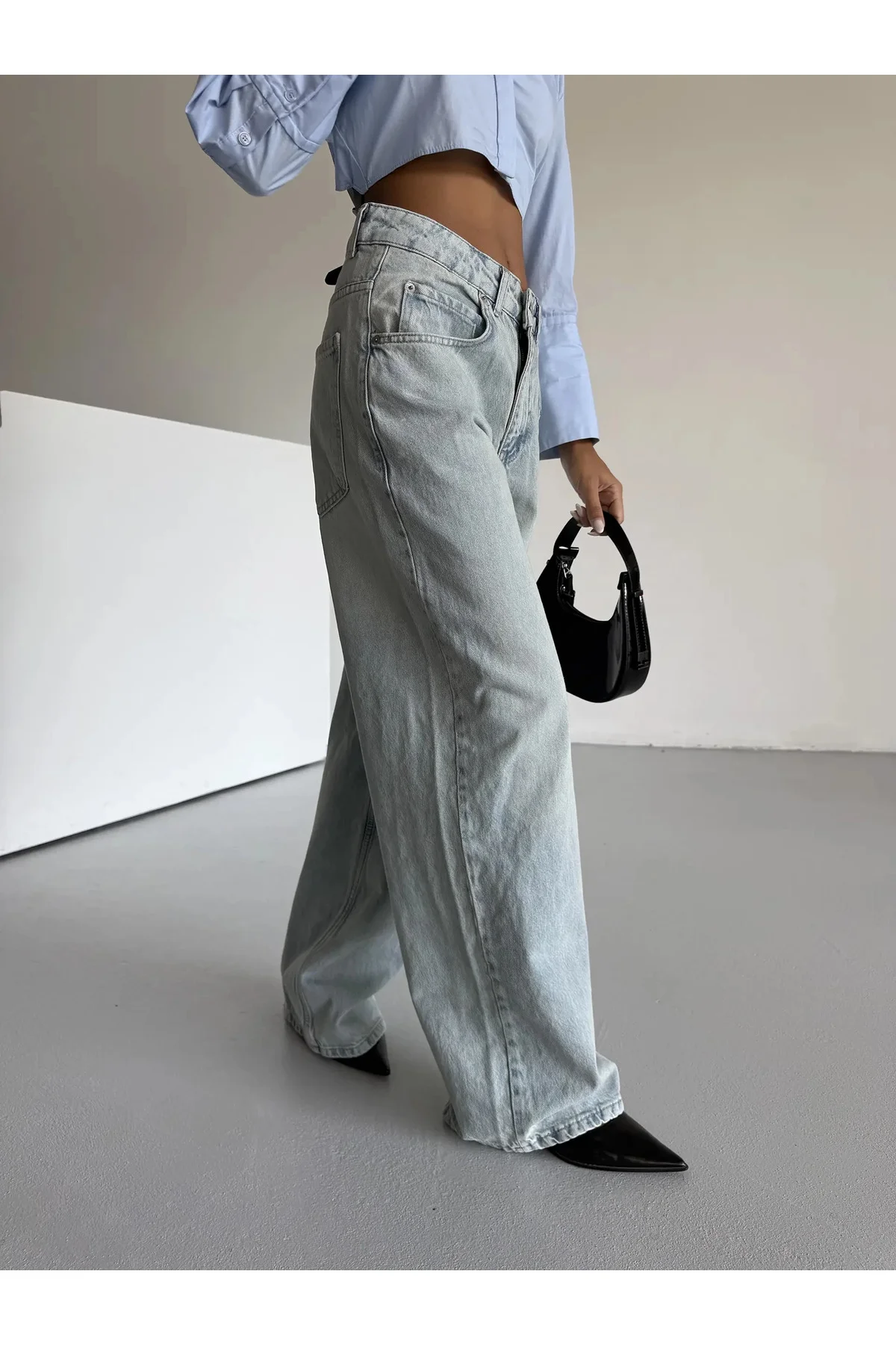 Süper Baggy Yıkamalı Bol Kesim Jean