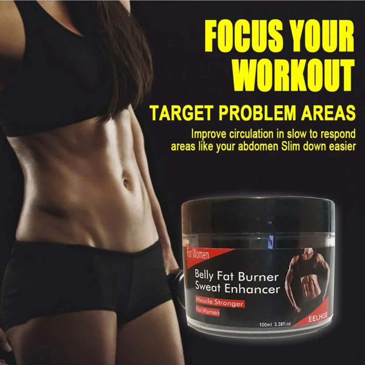 Süper Belly Fat Burner Kadın Karın Yağ Eritleme Kremi 100 ml x 2 Adet