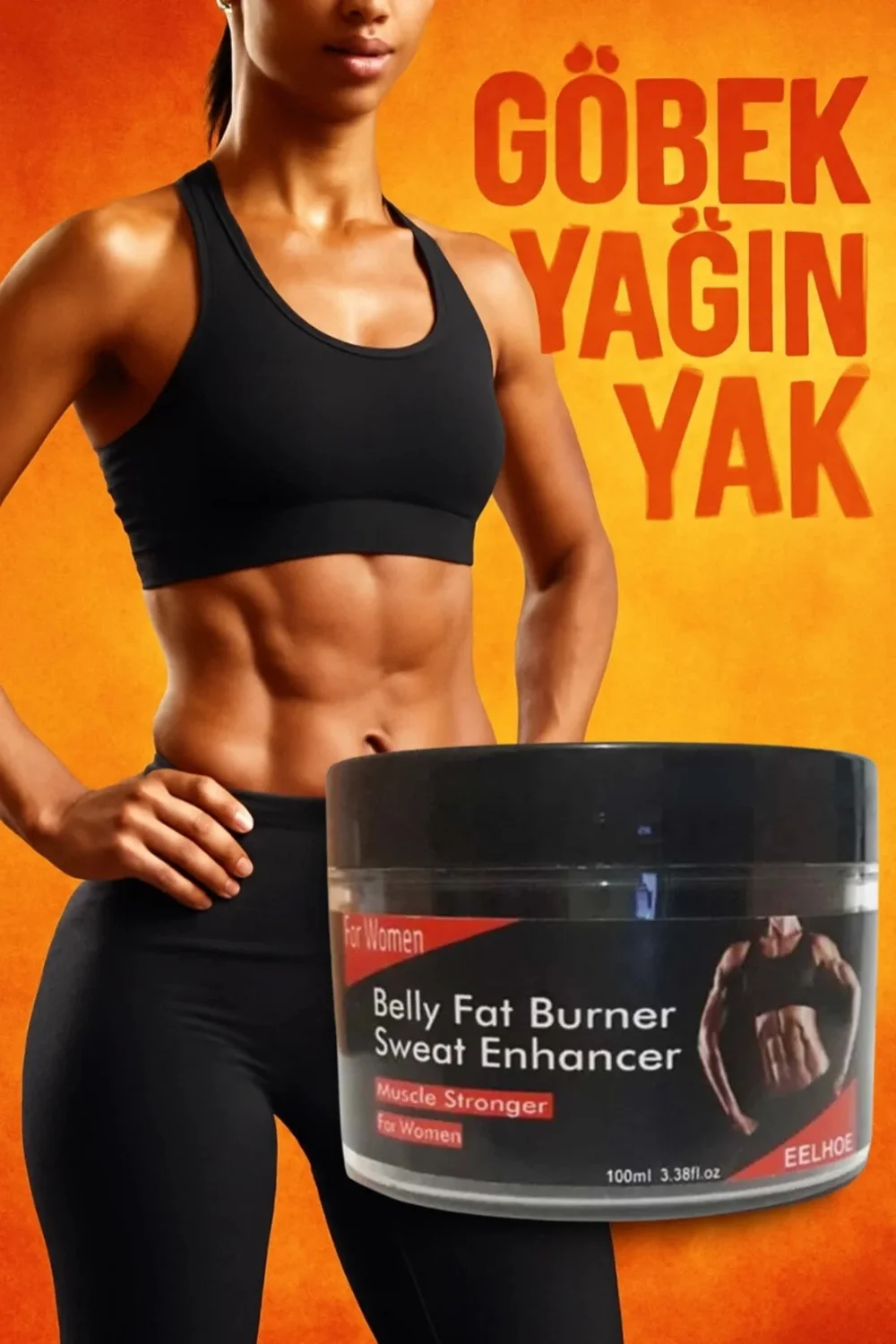 Süper Belly Fat Burner Kadın Hızlı Karın Yağı Kremi 100 ml – Etkili Bel Bölgesi Kremi