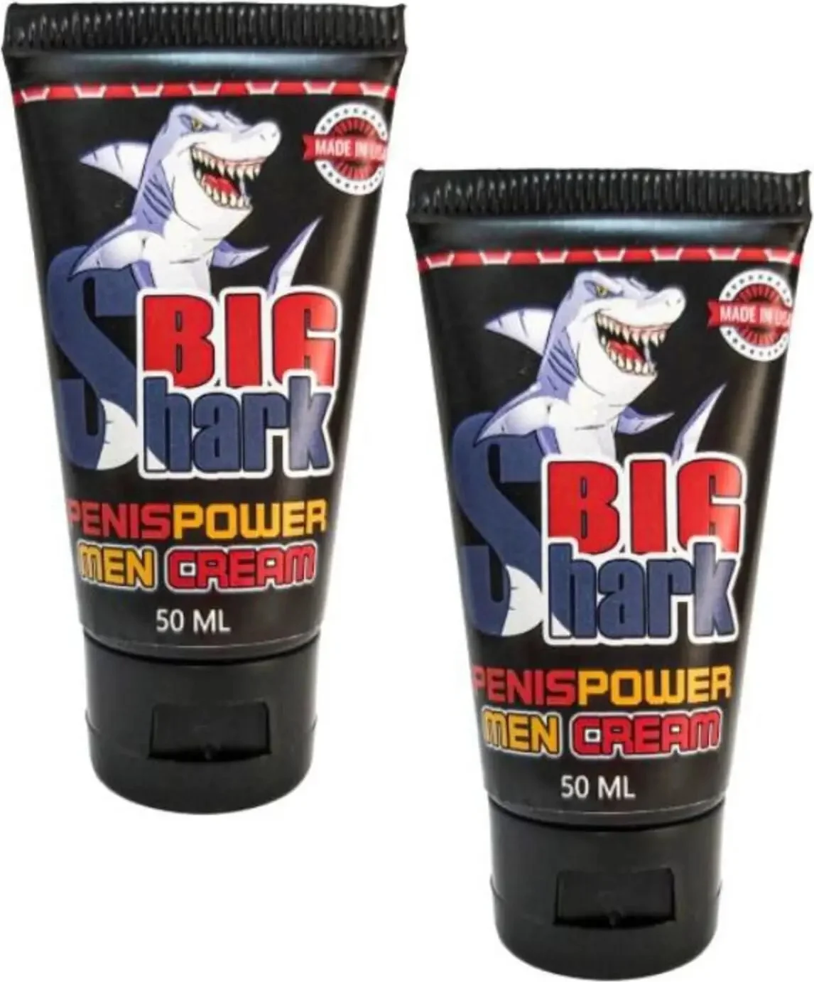 Süper Big Shark Power Cream S Erkeklere Kremi - 50 ml x 2 Adet