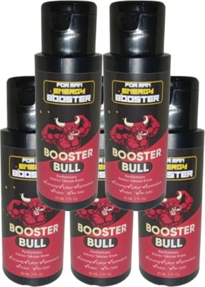 Süper Booster Bull Erkek Kremi 5'li Paket - 300ml Güç Paketi