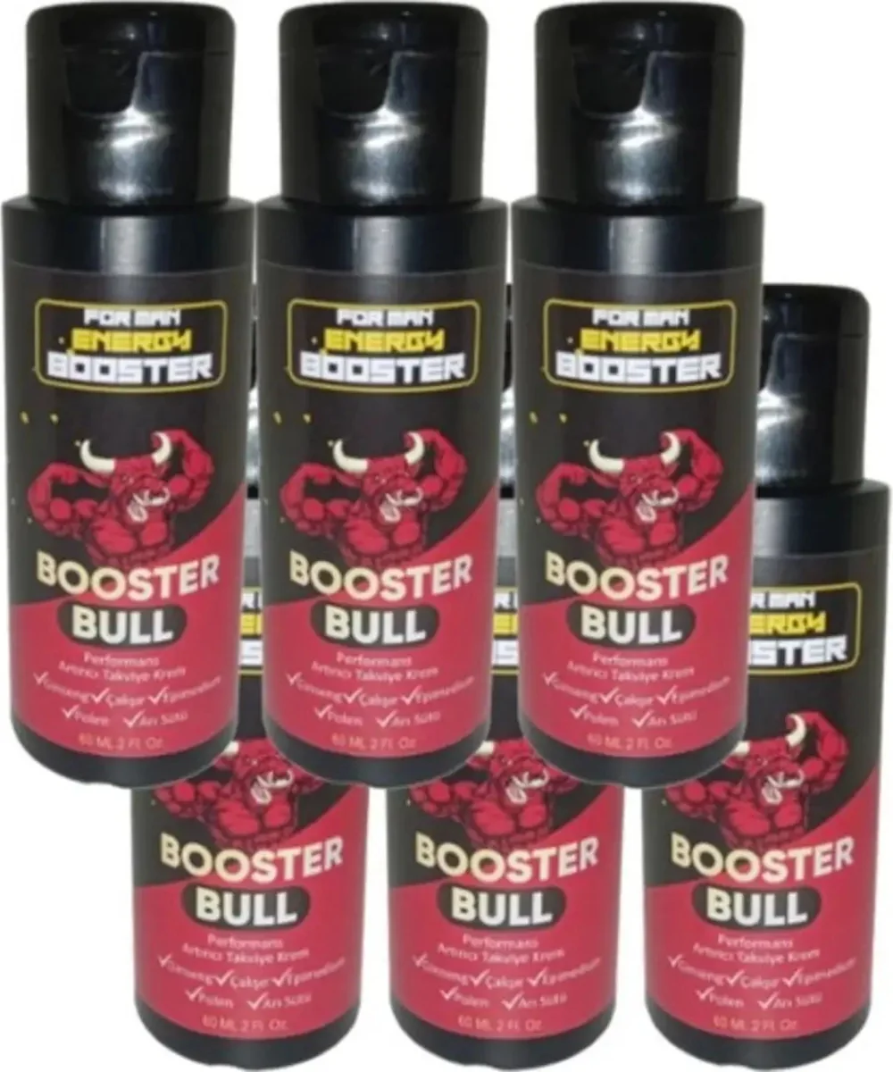 Süper Booster Bull Erkek Kremi 60ml - 6'lı Paket | Güç ve Performans