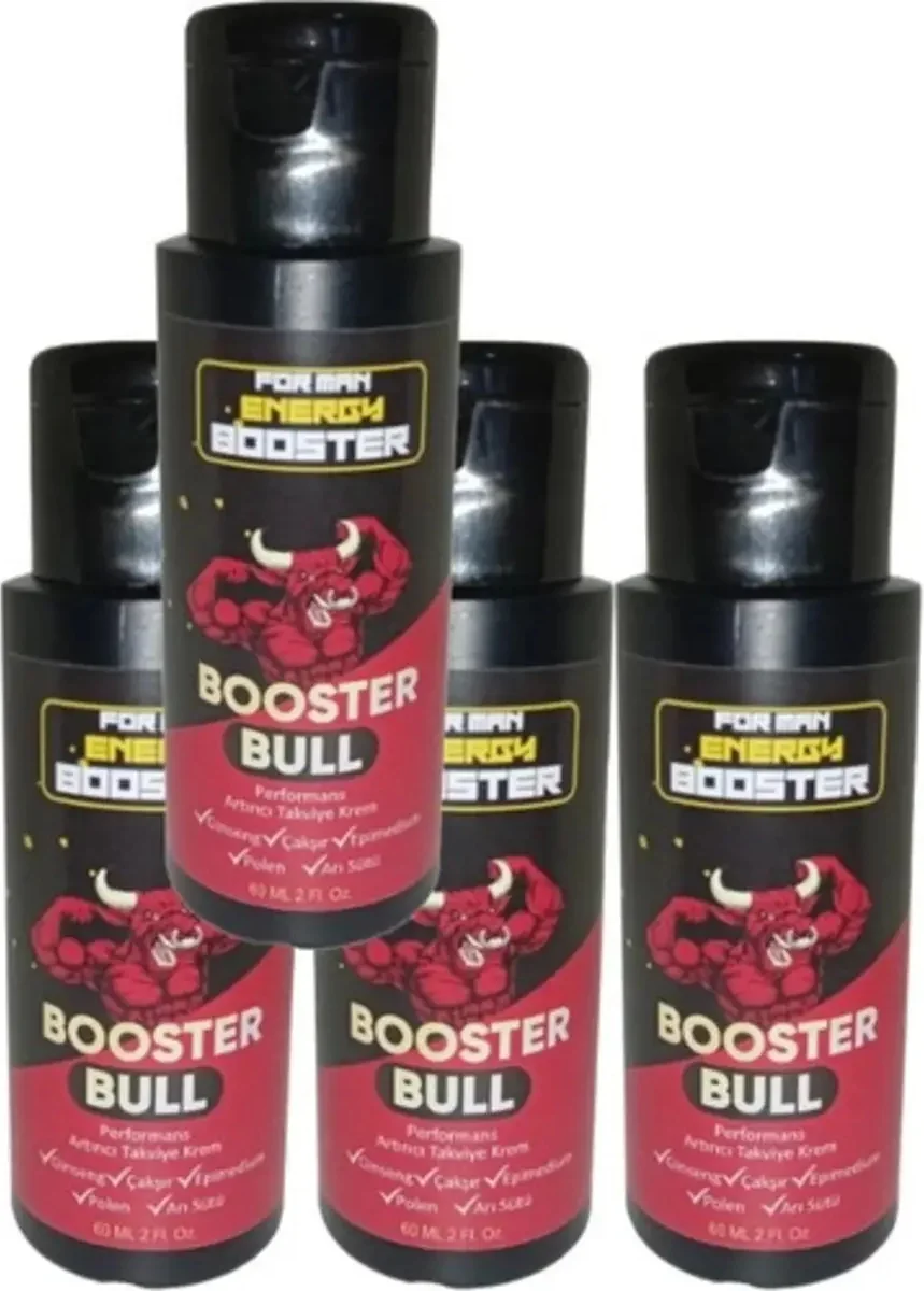 Süper Booster Bull Erkek Kremi - 4 Adet 60 ml (Toplam 240 ml)