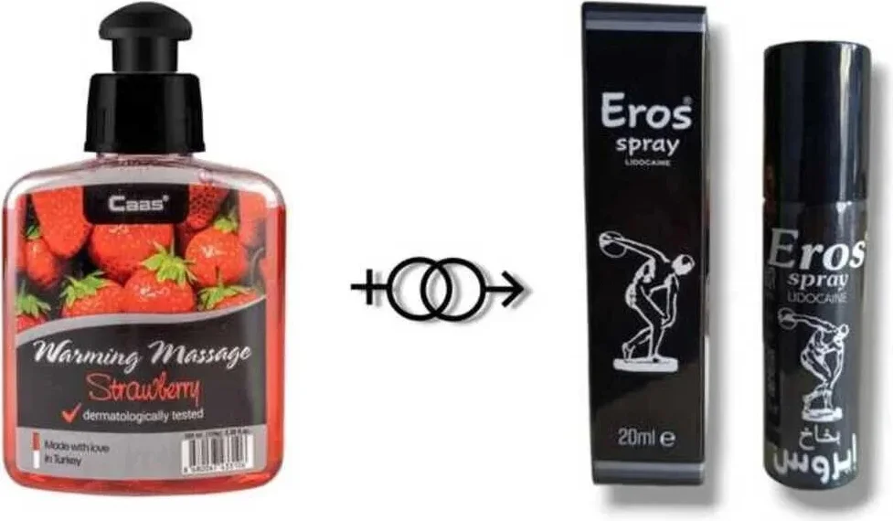 Süper Çilek Aromalı Cinsel Masaj Yağı 100ml + Eros Sprey 20ml - Çiftlere Özel Hareketlendirici Set Fiyatı, Yorumları ve Özellikleri