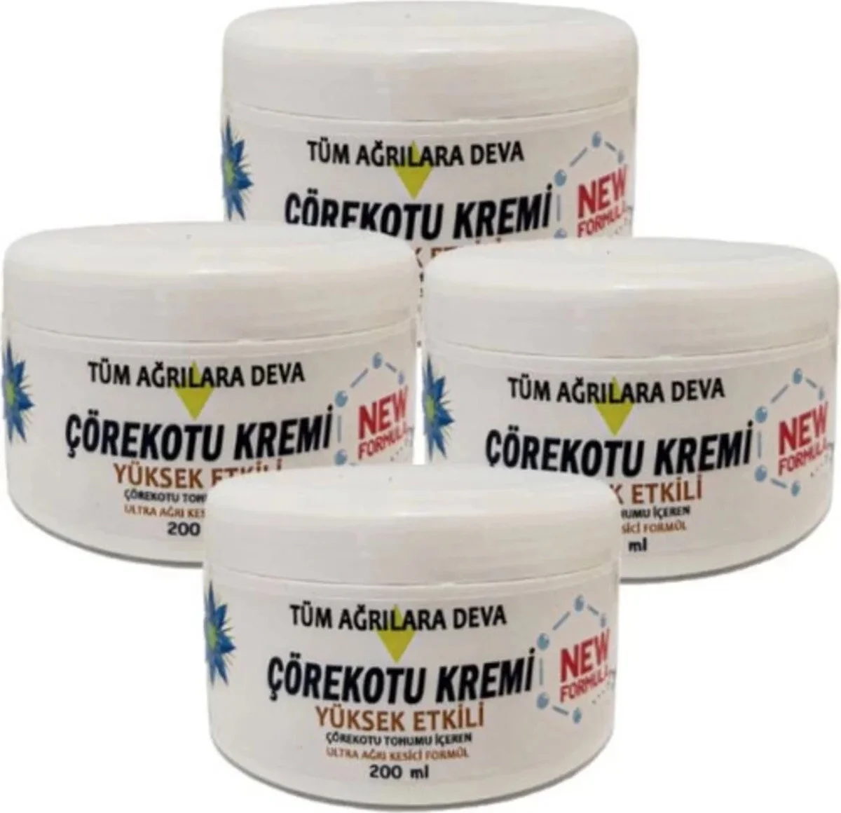 Süper Çörek Otu Kremi 4'lü Paket (4x200 ml) - Cilt Bakımında Doğal Güç