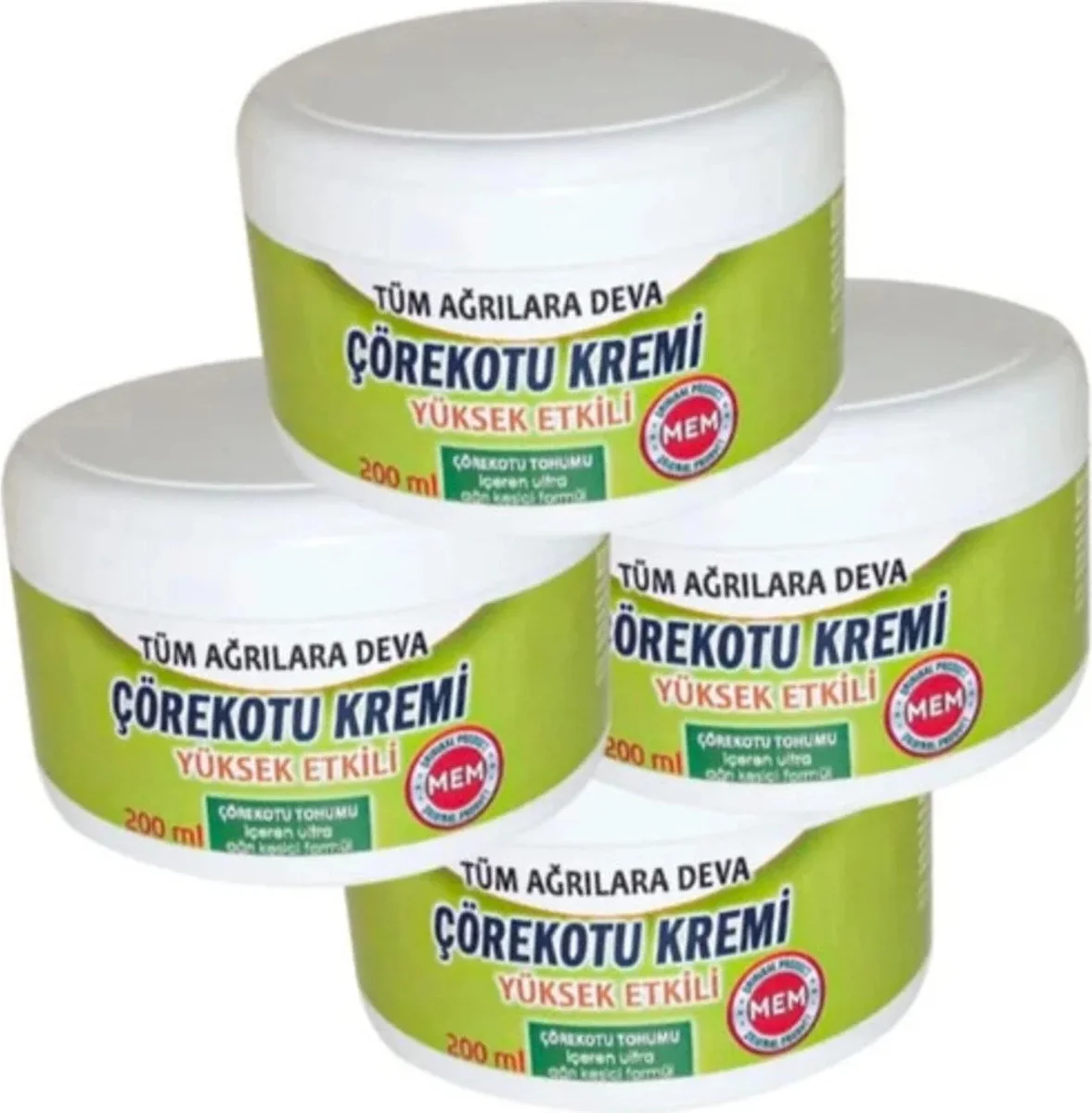 Süper Çörek Otu Kremi - Green Box 4'lü Paket (4 x 200 ml)