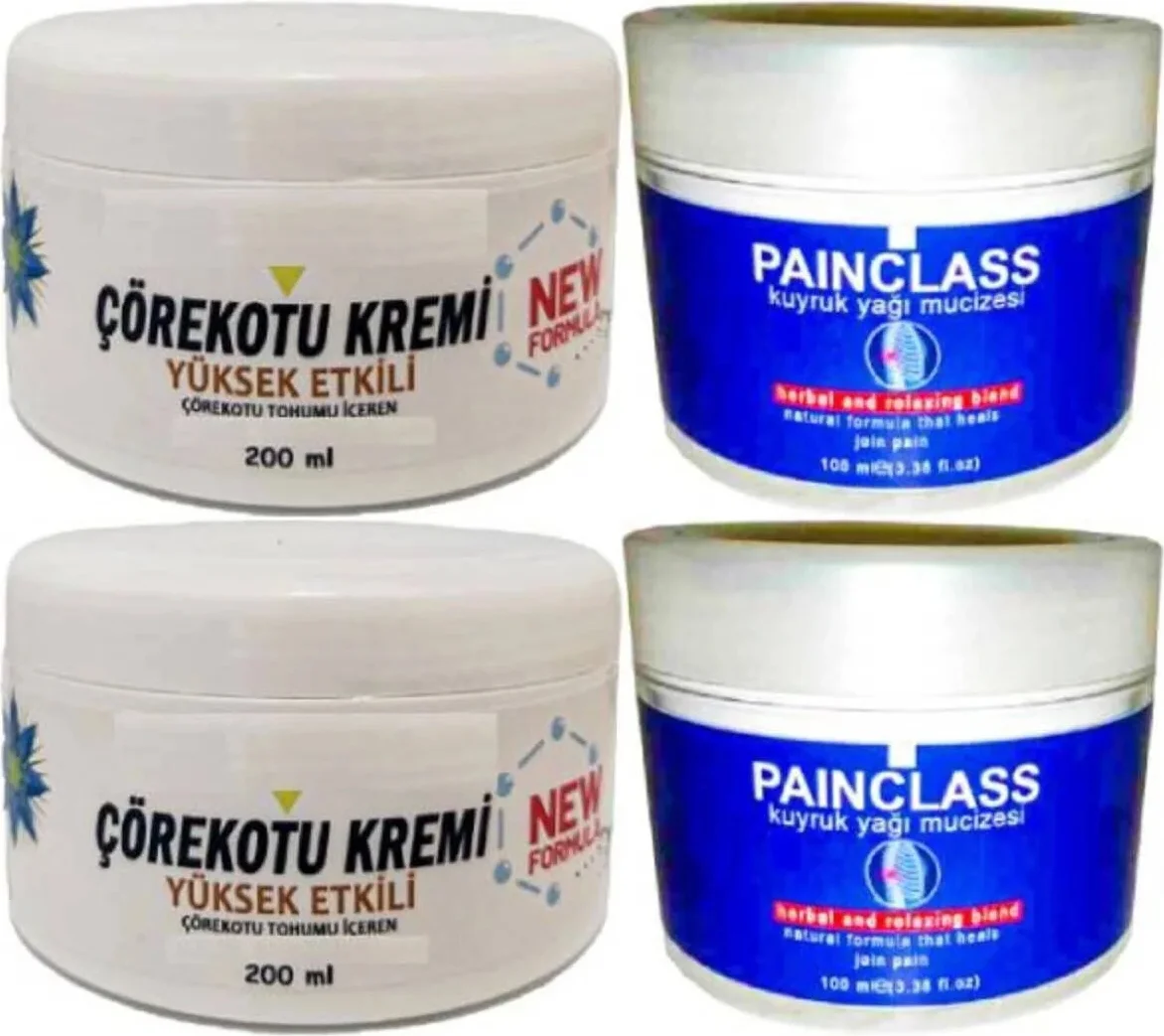 Süper Çörek Otu Kremi XL 2x200 ml + Kuyruk Yağı 2x100 ml | Eklemler ve Kas Ağrılarına Doğal Çözüm