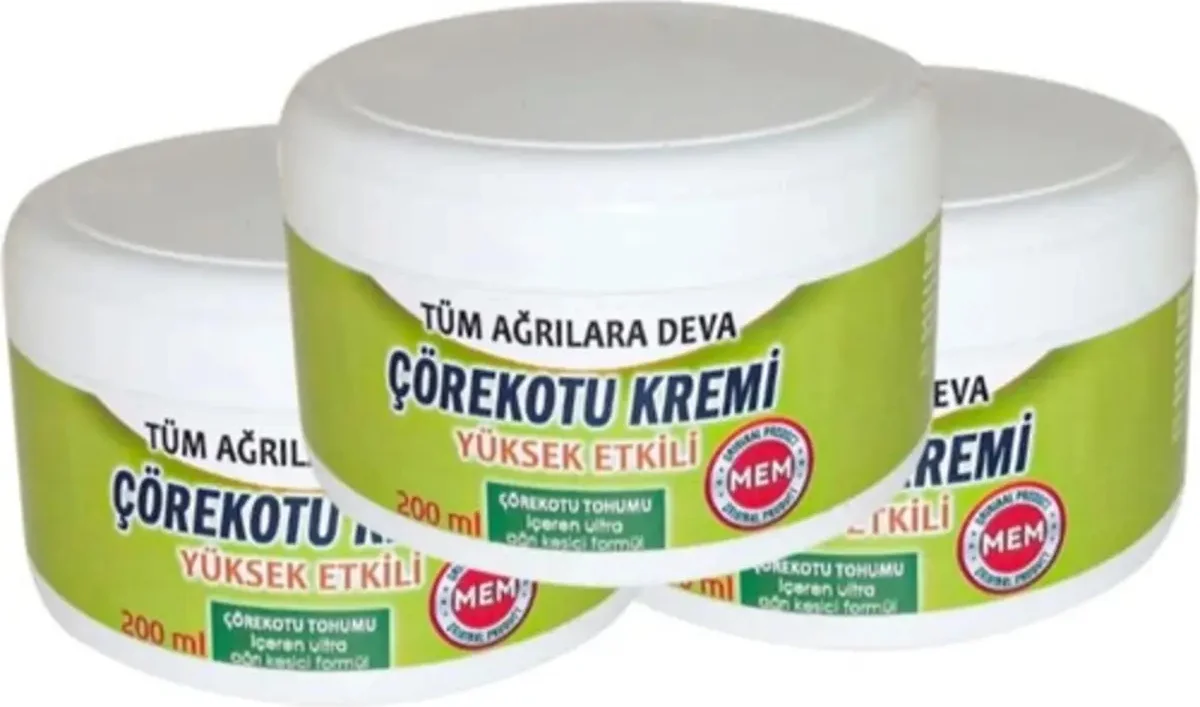 Süper Corex Çörek Otu Kremi Green Box 200 ml x 3 Adet - Doğal Cilt Bakımı