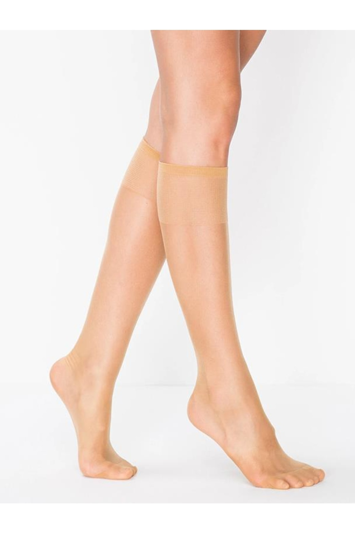 Süper Diz Altı Pantolon Çorabı 57 Ten Rengi 6 Adet Dizaltı