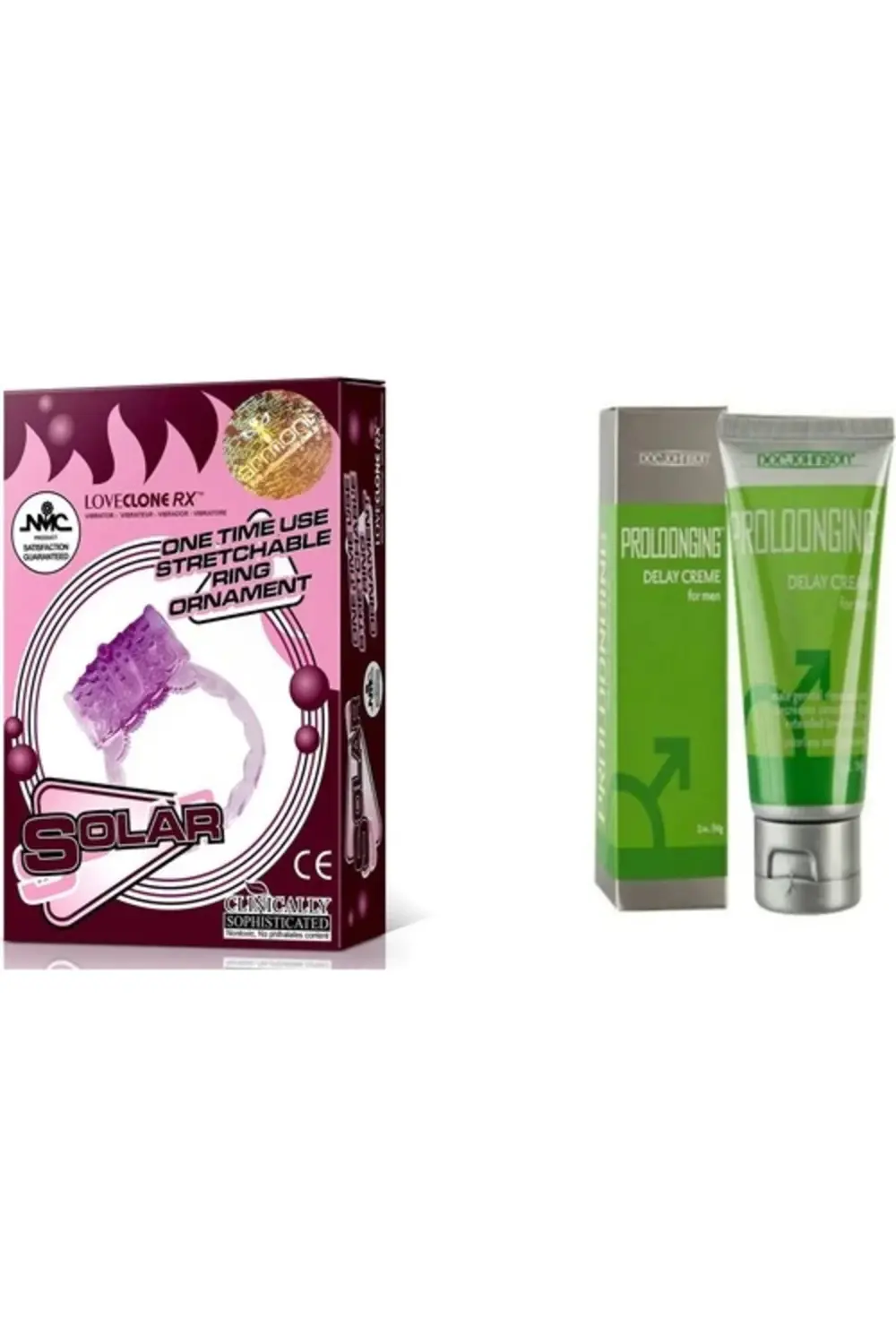 Süper Doc Johnson Proloonging Krem + Solar Halka Set