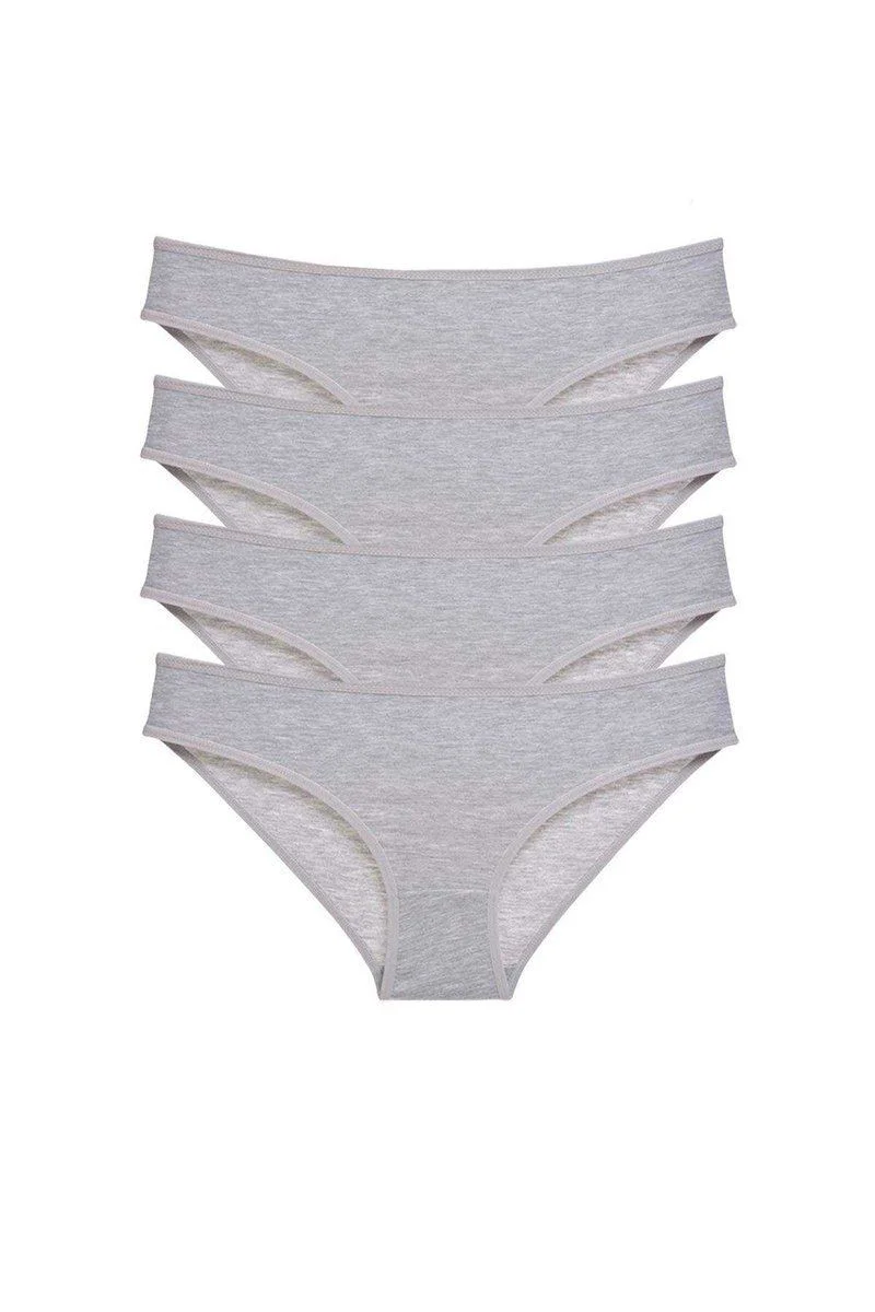 Süper Eko Set Likralı Kadın Slip Külot Gri - 4'lü Pamuklu Külot Seti Fiyatı, Yorumları ve Özellikleri