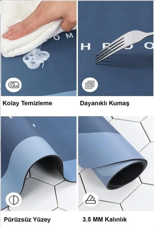 Süper Emici Banyo Paspası 38 58 Cm Lisinya Diğer