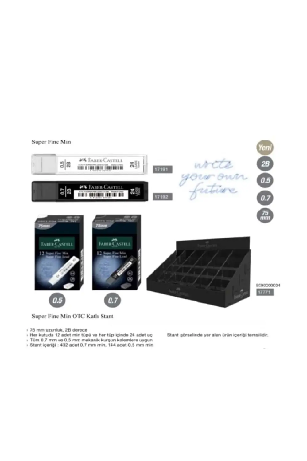 Süper Fine Kurşun Kalem Ucu (Min) T. Black 0.7mm 2B 75mm 24 Lü Tü Fiyatı, Yorumları ve Özellikleri