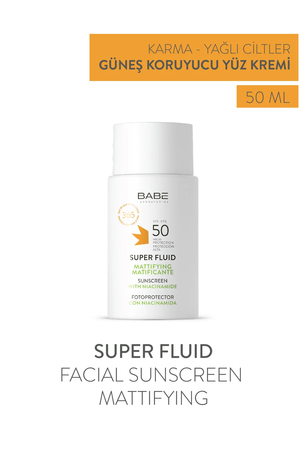 Super Fluid Sunscreen Mattifying SPF50 50ml - Yağlı Ciltler İçin 